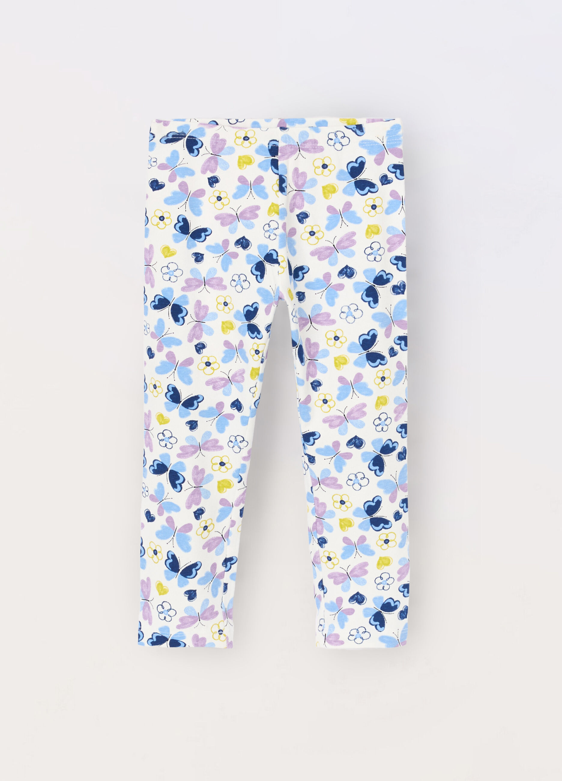 Leggings capri in jersey di cotone stretch bambina_0
