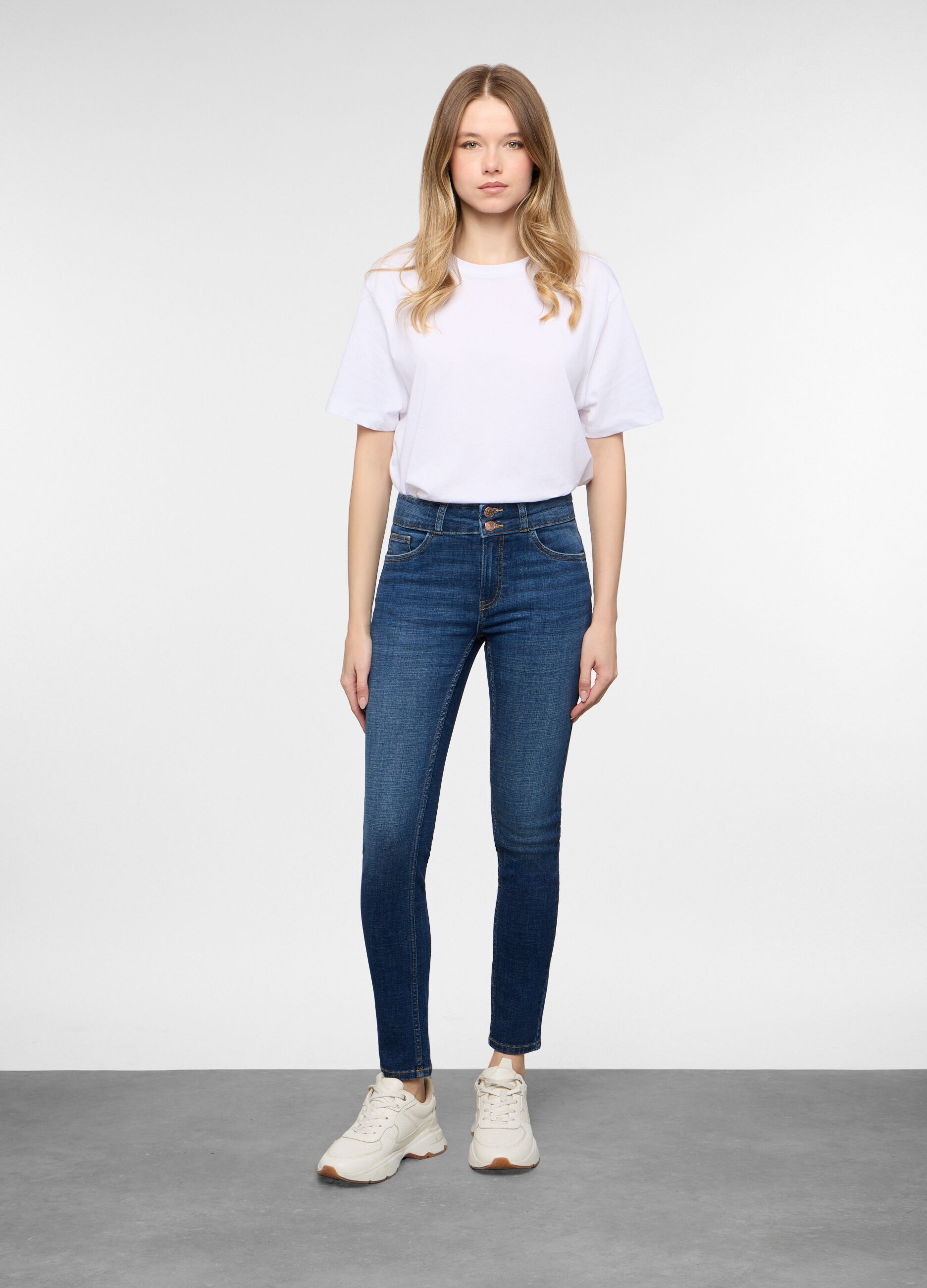 5 Tasche fit Skinny Push Up in denim stretch donna_0