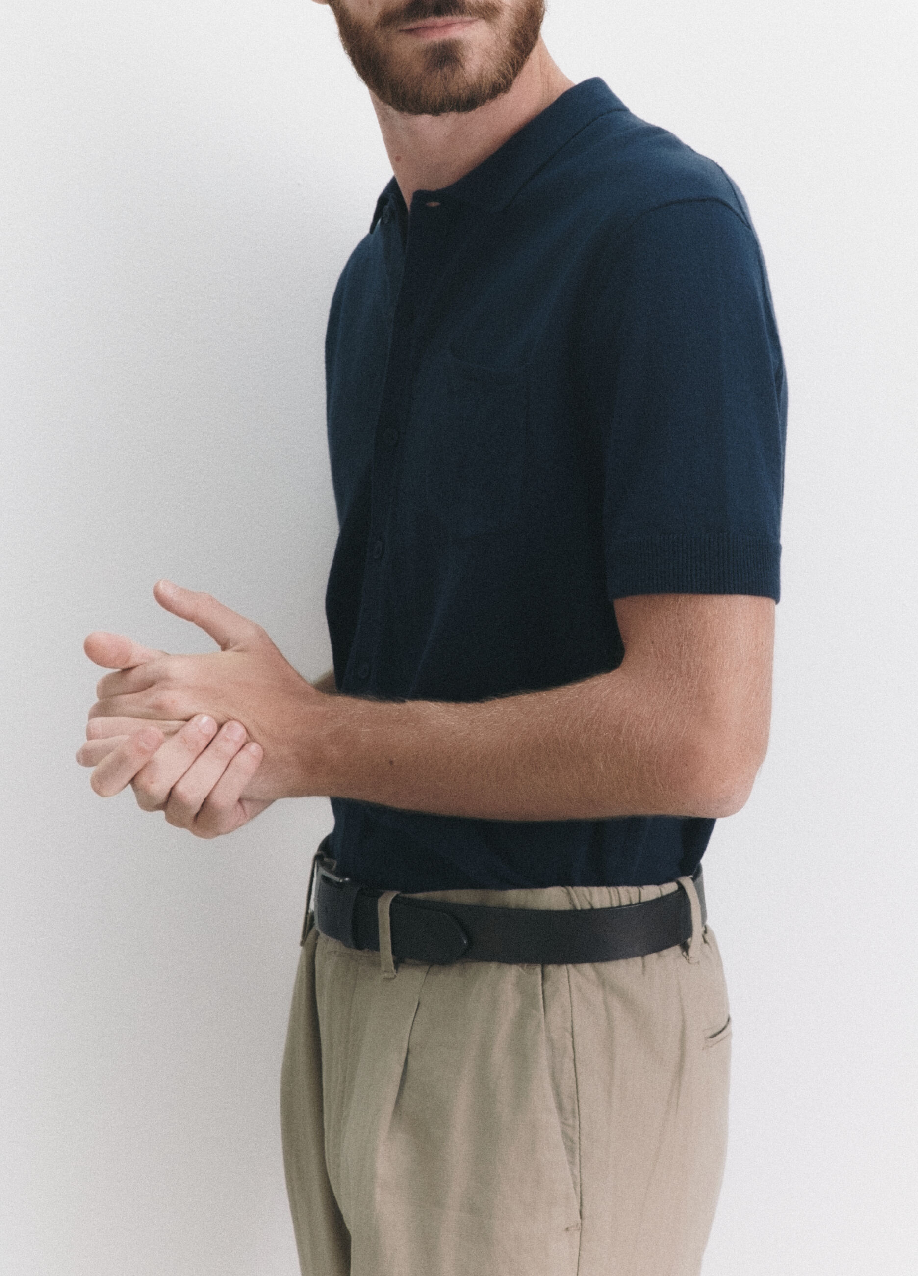 Camicia in maglia di cotone uomo