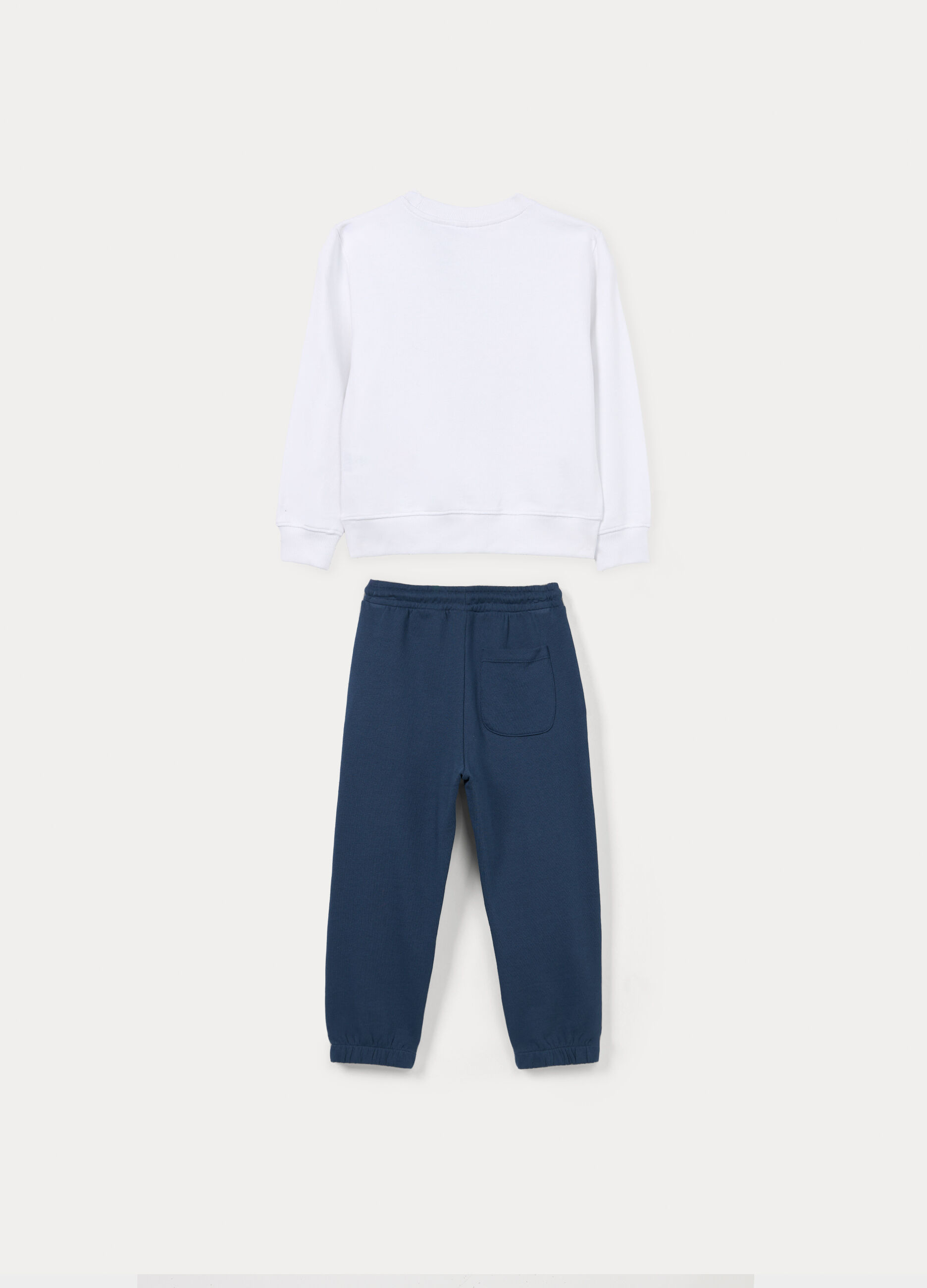 Jogging set in french terry di puro cotone bambino_1