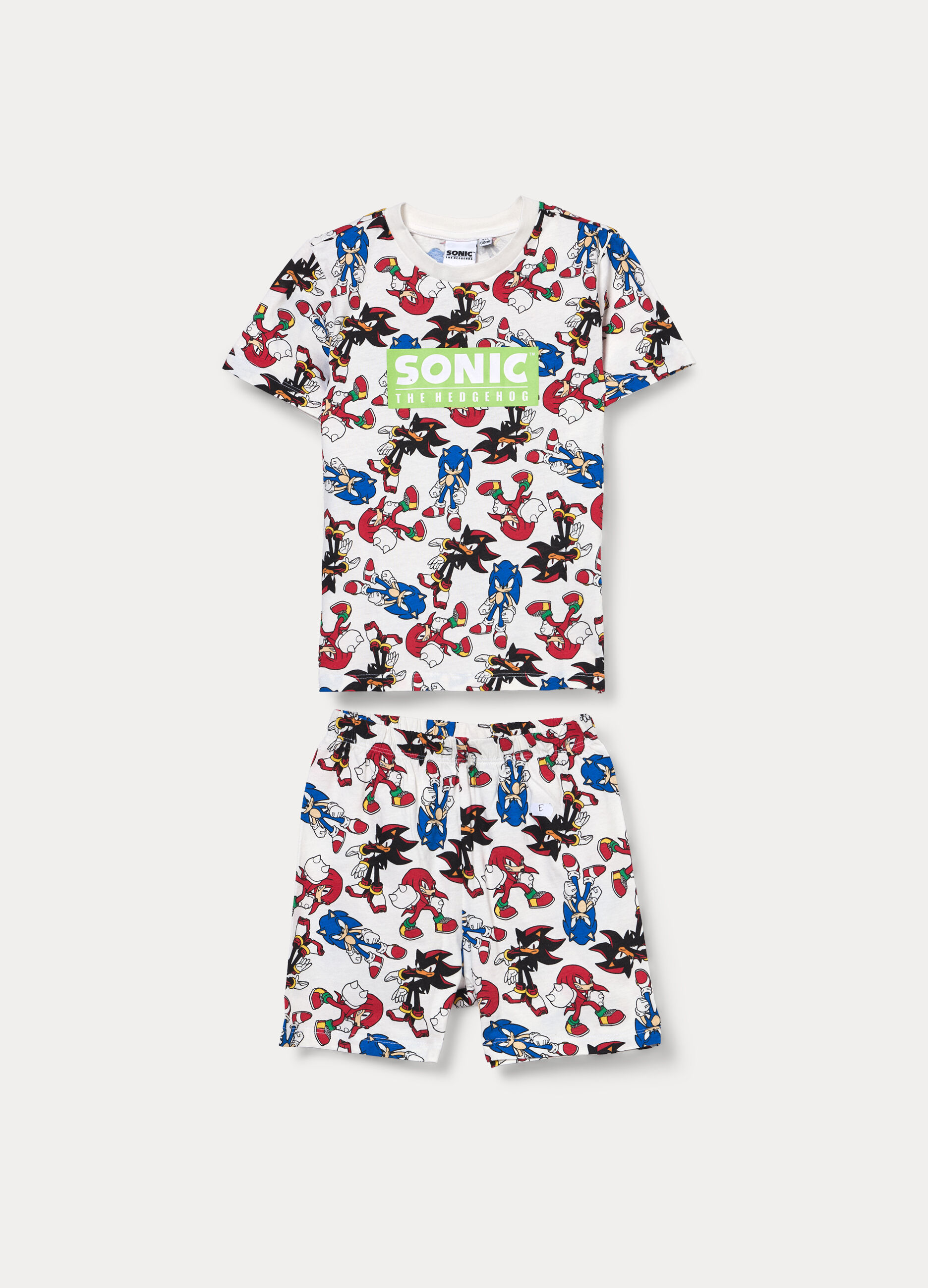 Set pigiama corto Sonic in jersey di puro cotone bambino _0