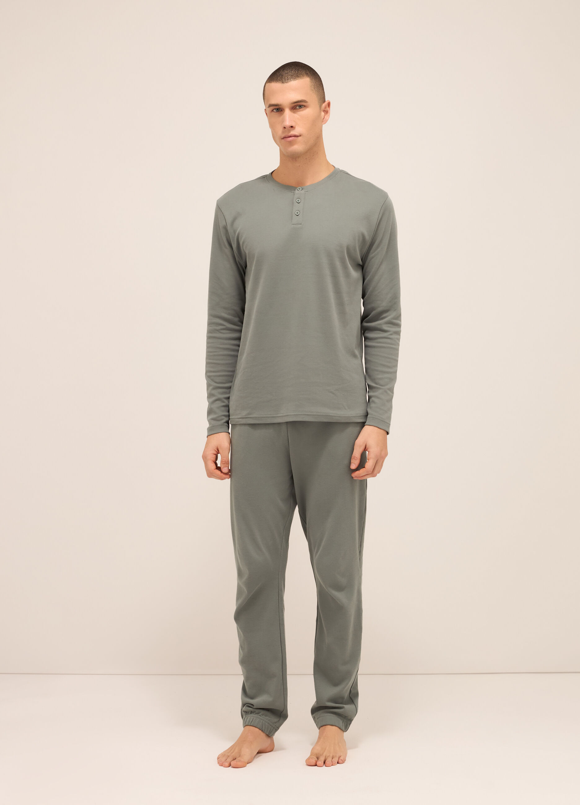 Pantaloni del pigiama in puro cotone uomo_0