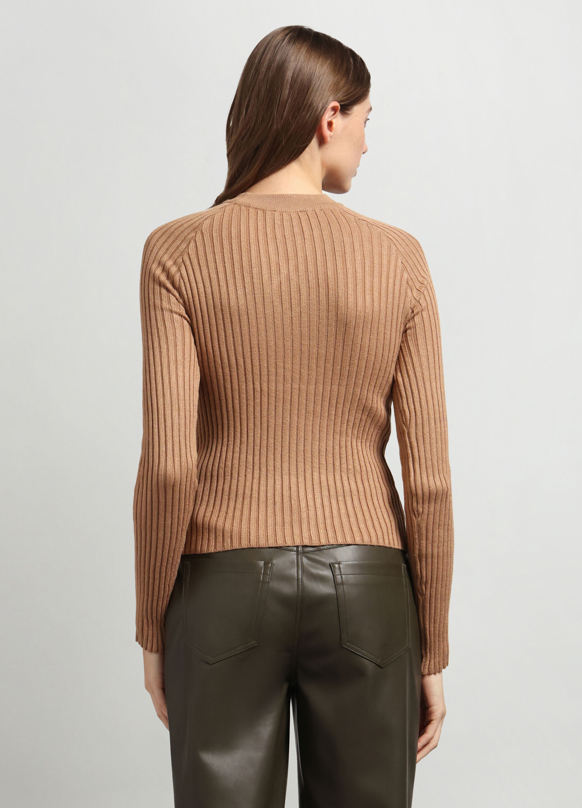 Tricot in costina con cut out donna_1