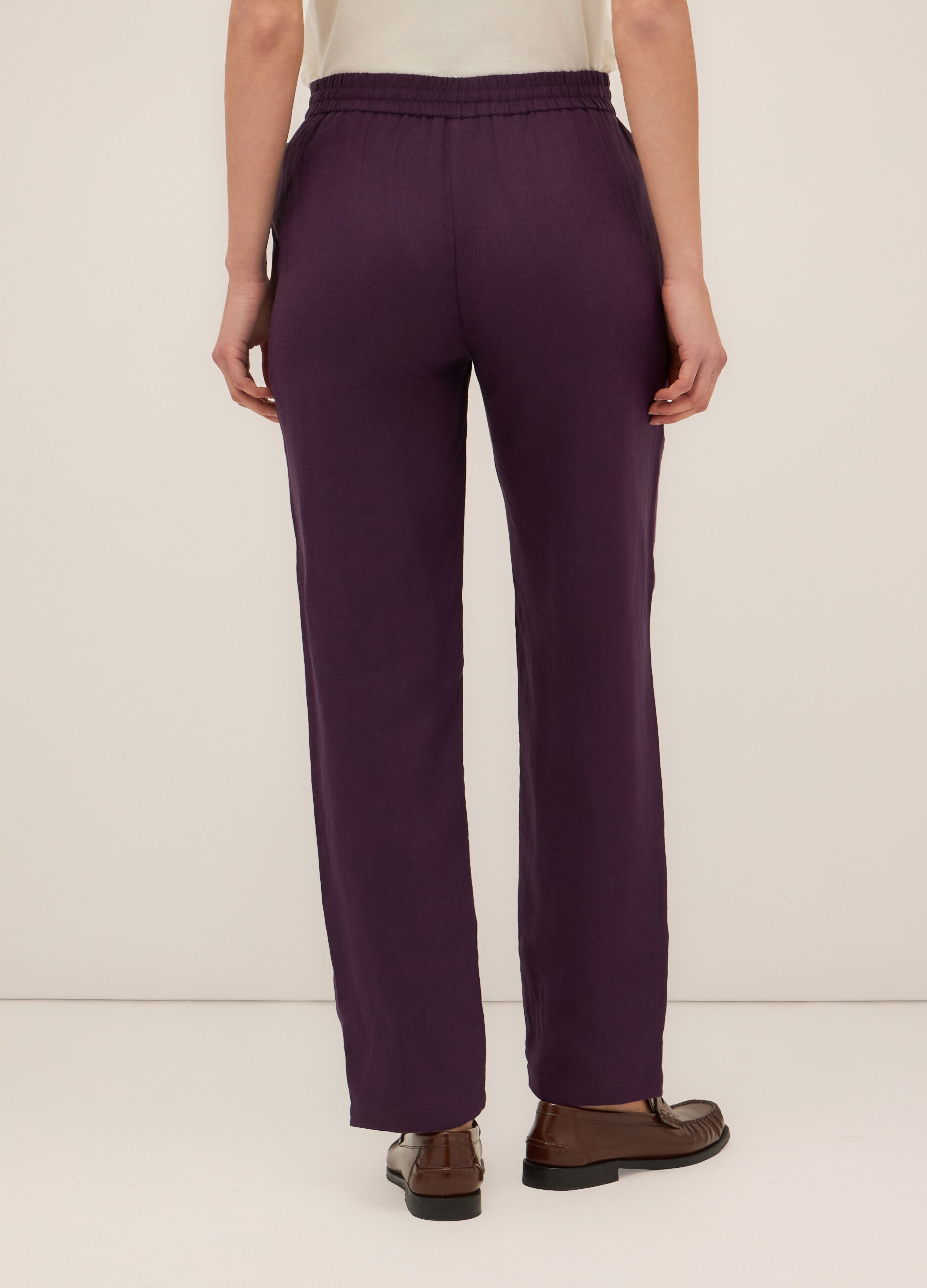 Pantaloni in puro lino donna