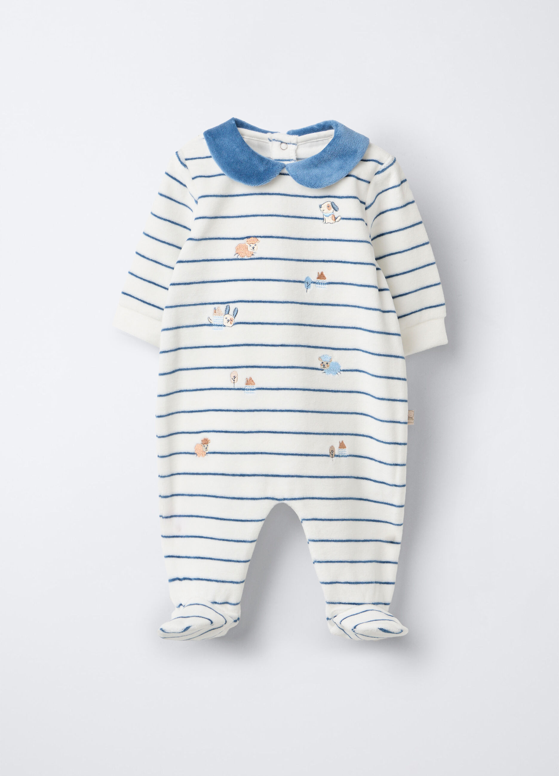 Tutina velour misto cotone neonato_0