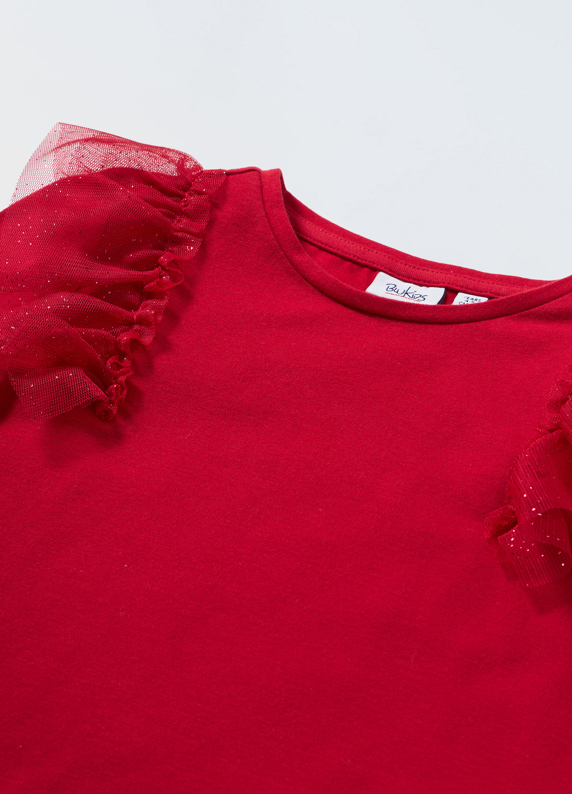 T-shirt in jersey di cotone stretch bambina_1