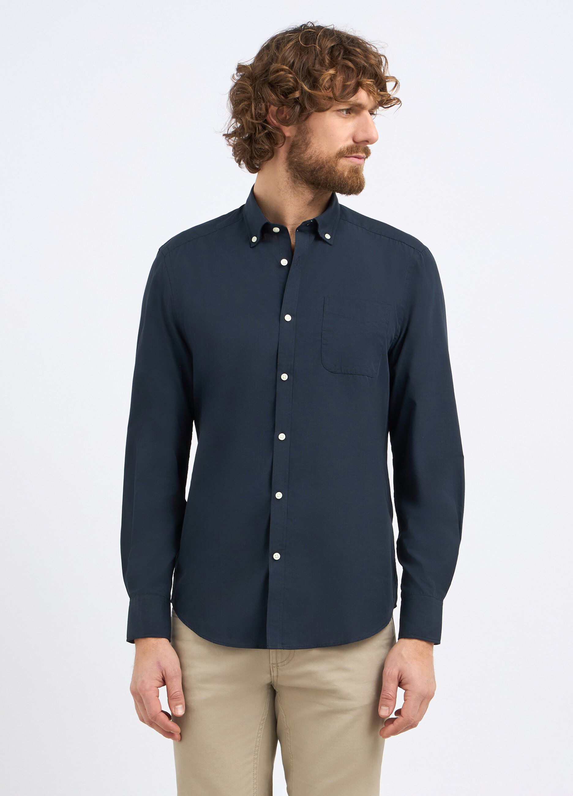 Camicia a micro quadri uomo_0