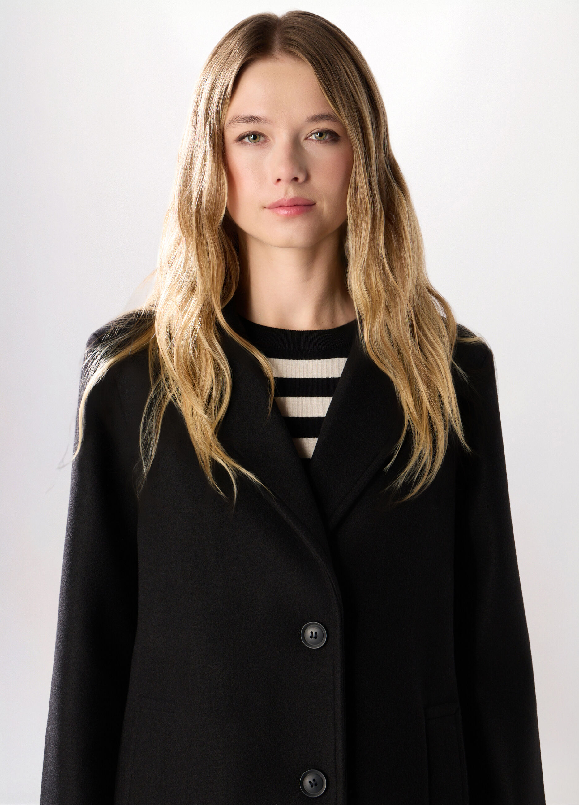 Cappotto con colletto reverse donna_2