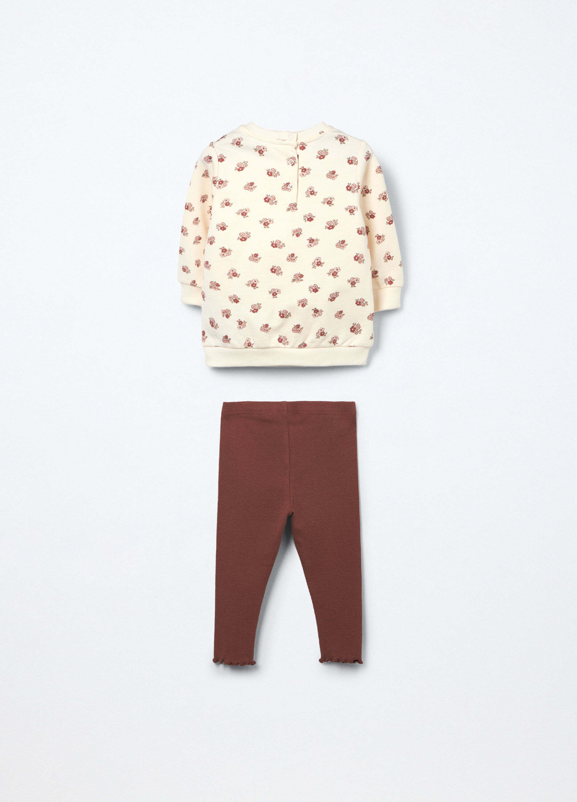 Jogging set in french terry di puro cotone neonata_1