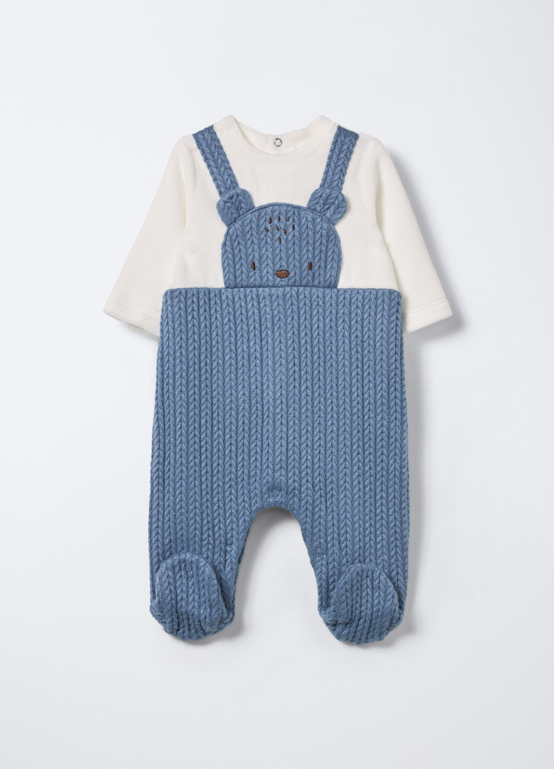 Tutina velour misto viscosa neonato_0