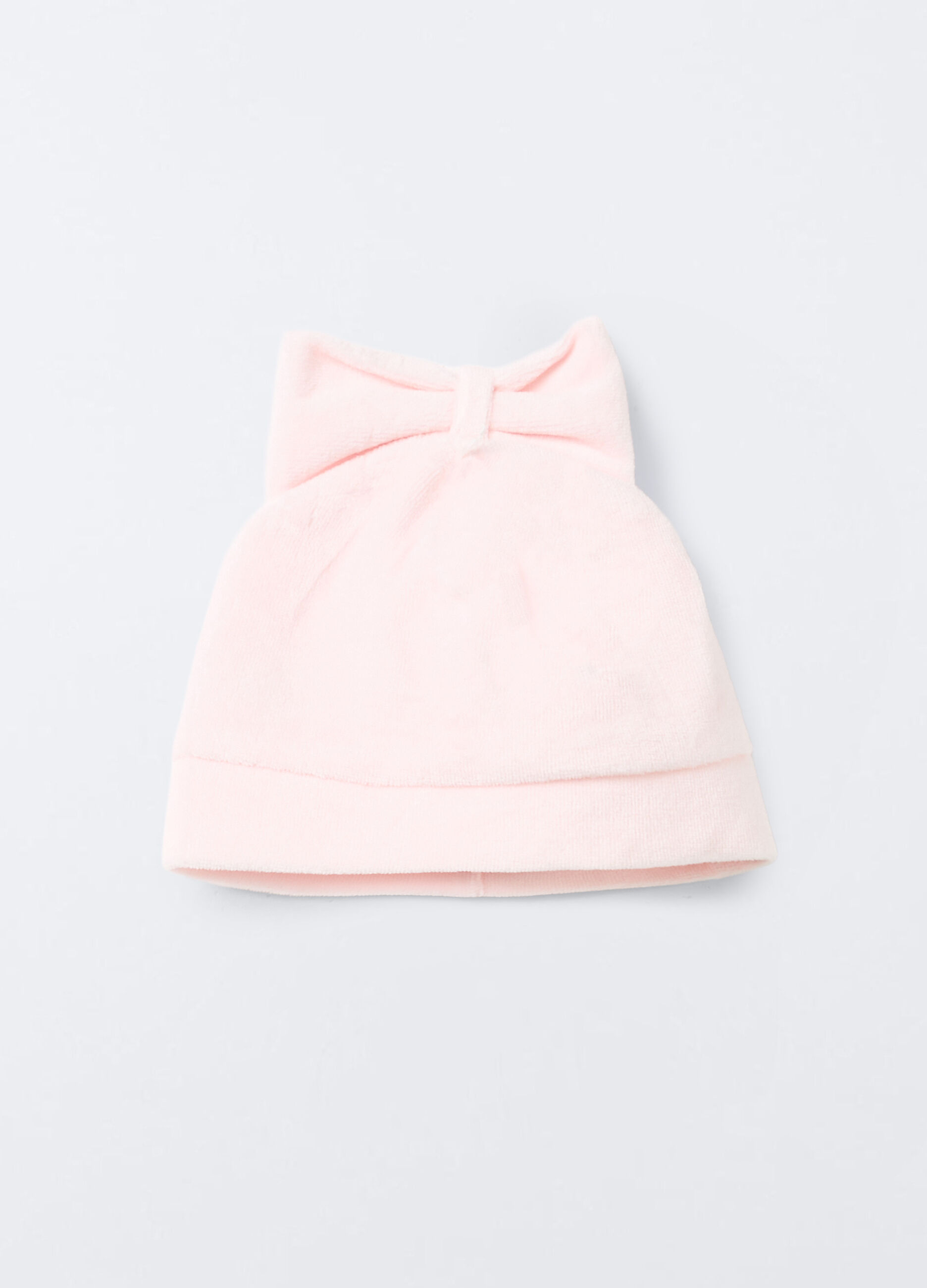 Berretto velour misto cotone neonata_0