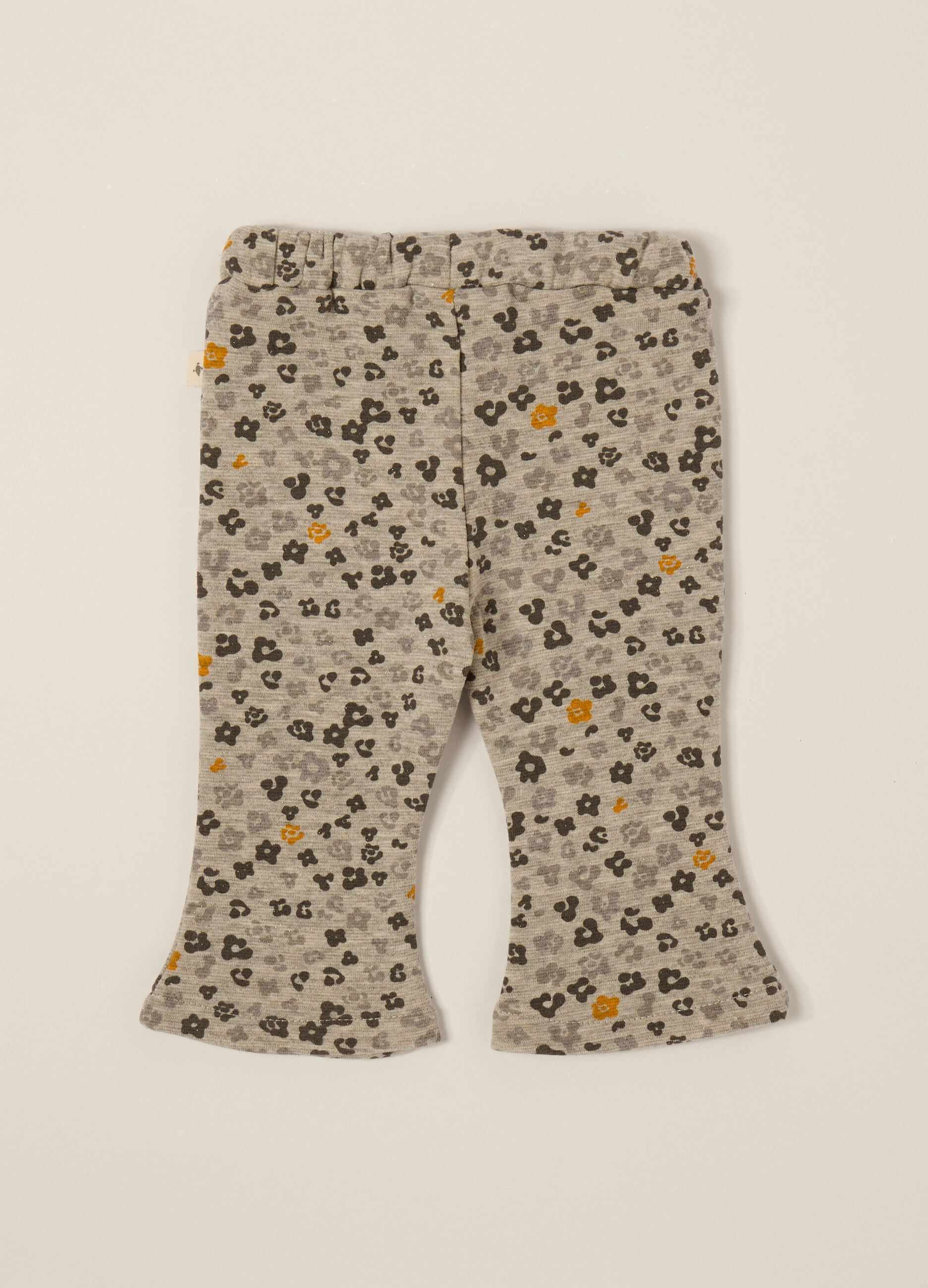 Pantaloni grigi per bambina con elastico_1