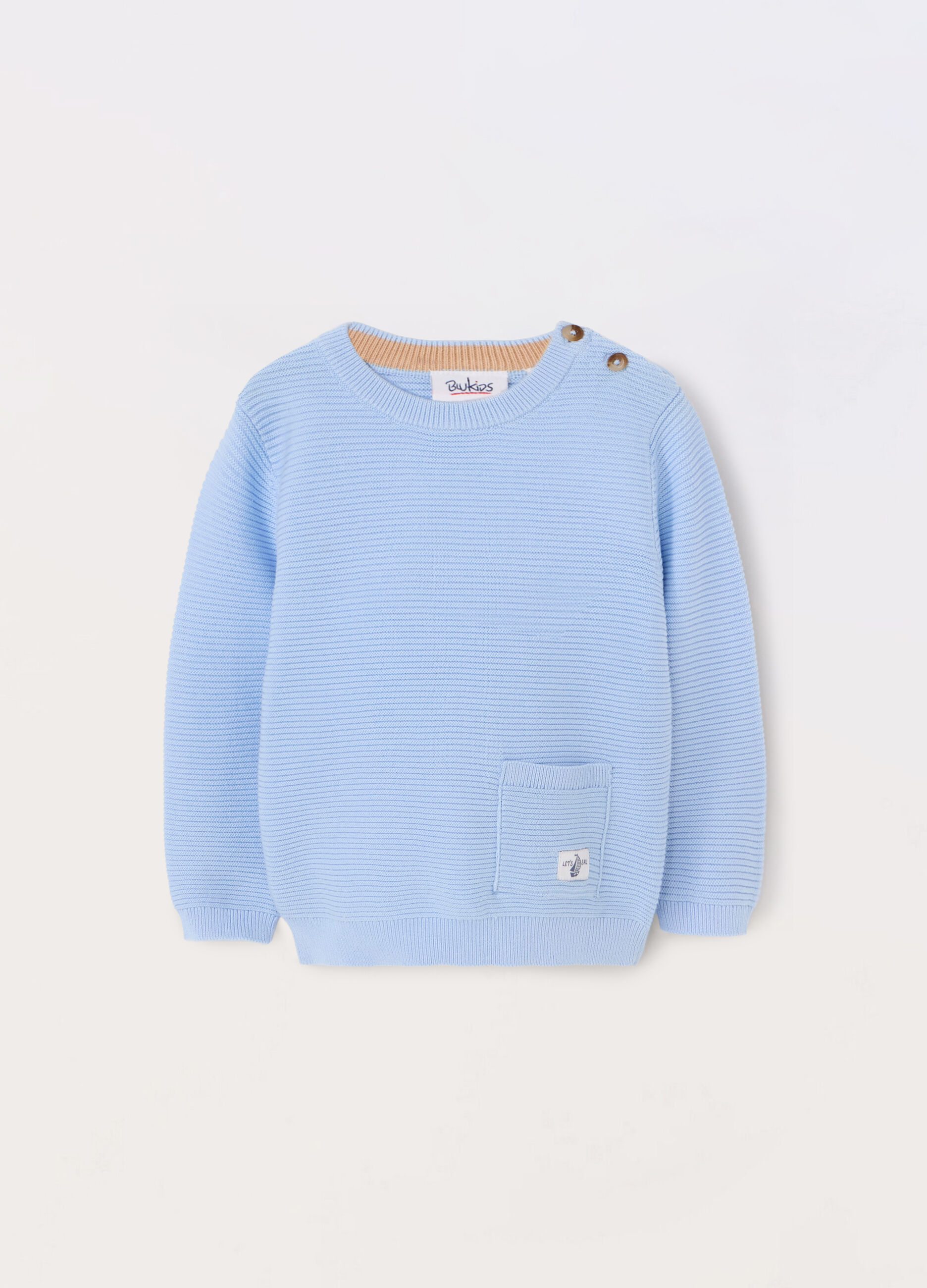 Girocollo tricot in puro cotone neonato_0