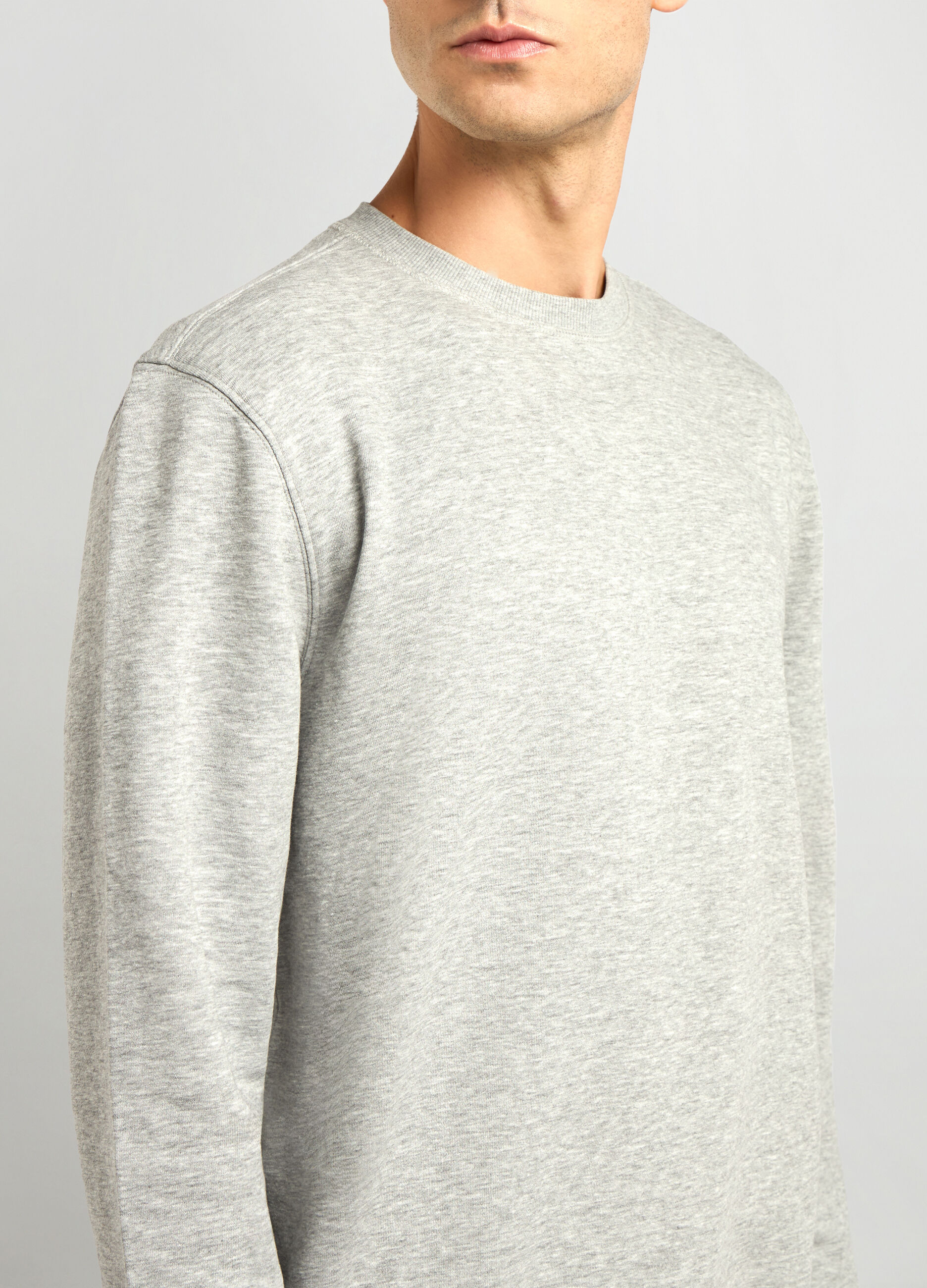 Felpa girocollo in misto cotone uomo_2