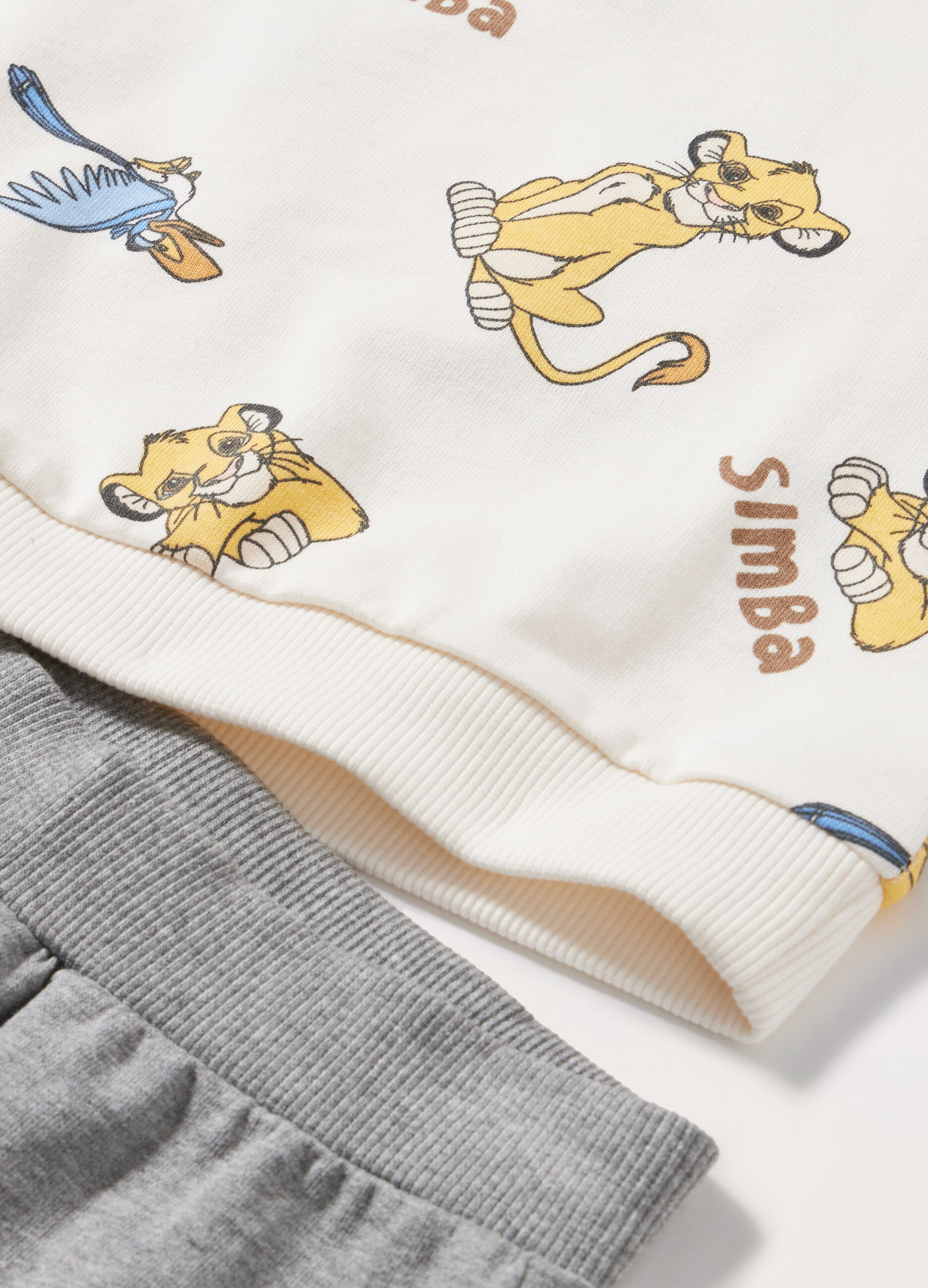 Jogging set Re Leone in felpa di cotone neonato_1