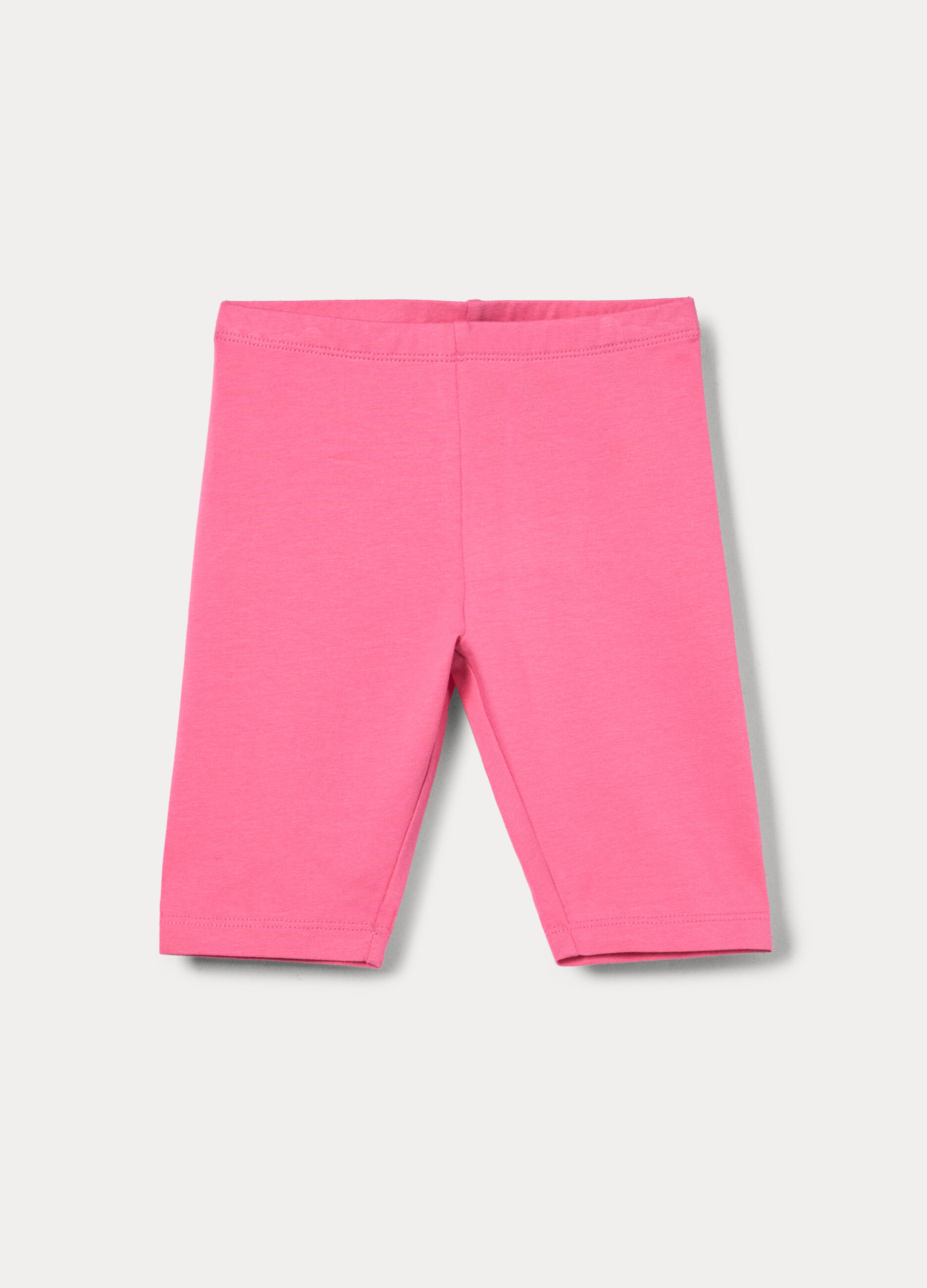 Leggings corti in jersey di cotone stretch bambina_0