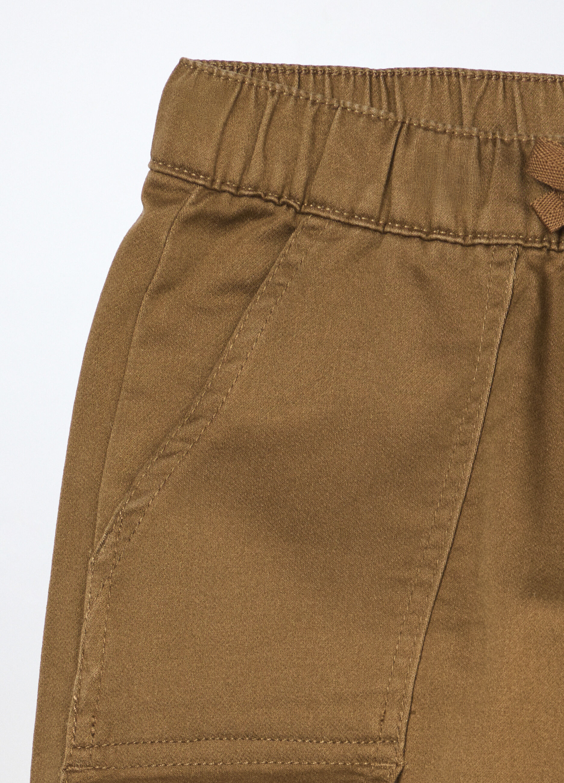 Jogger cargo in french terry denim bambino_2