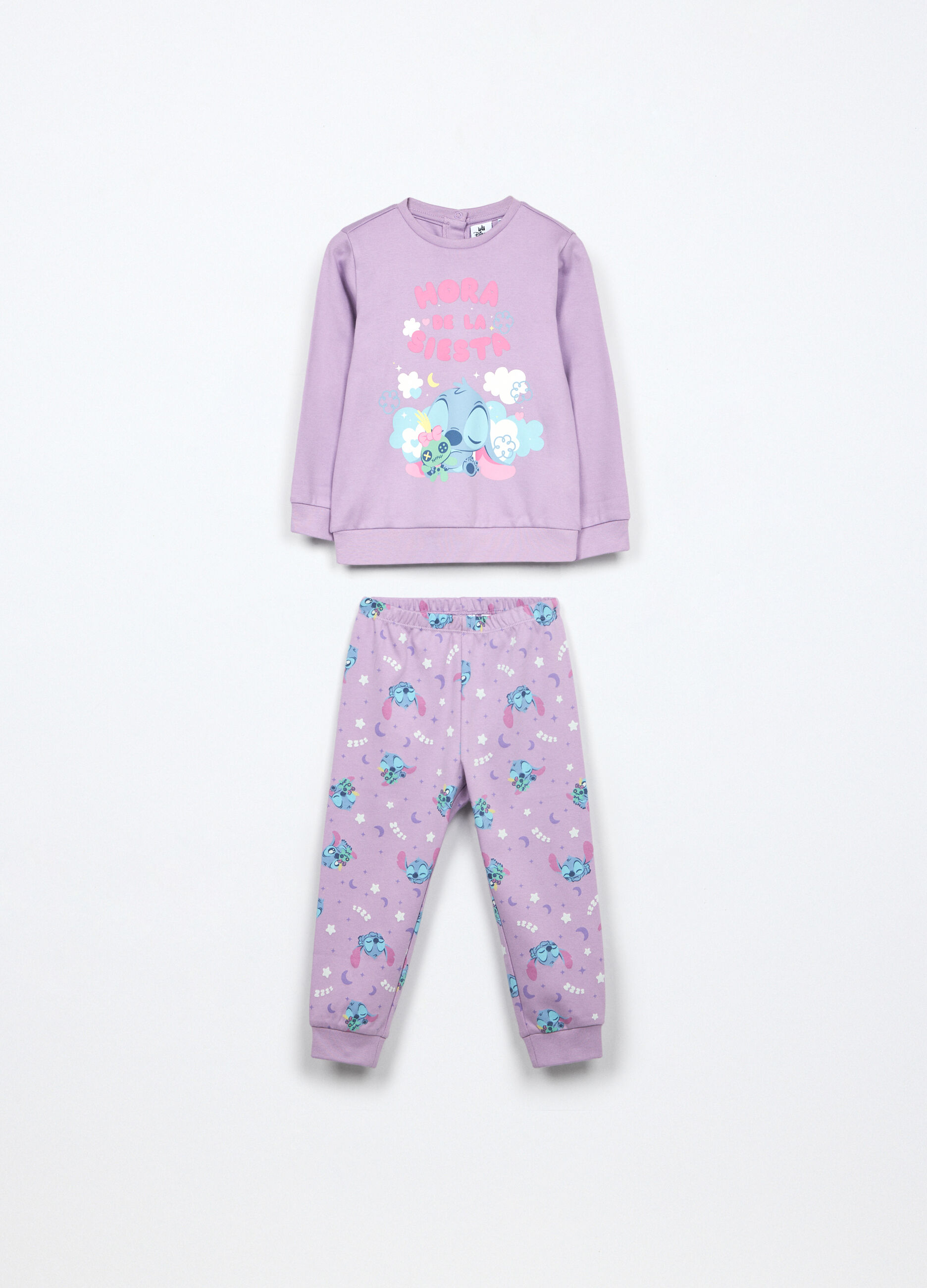 Set pigiama lungo in interlock di puro cotone neonata_0