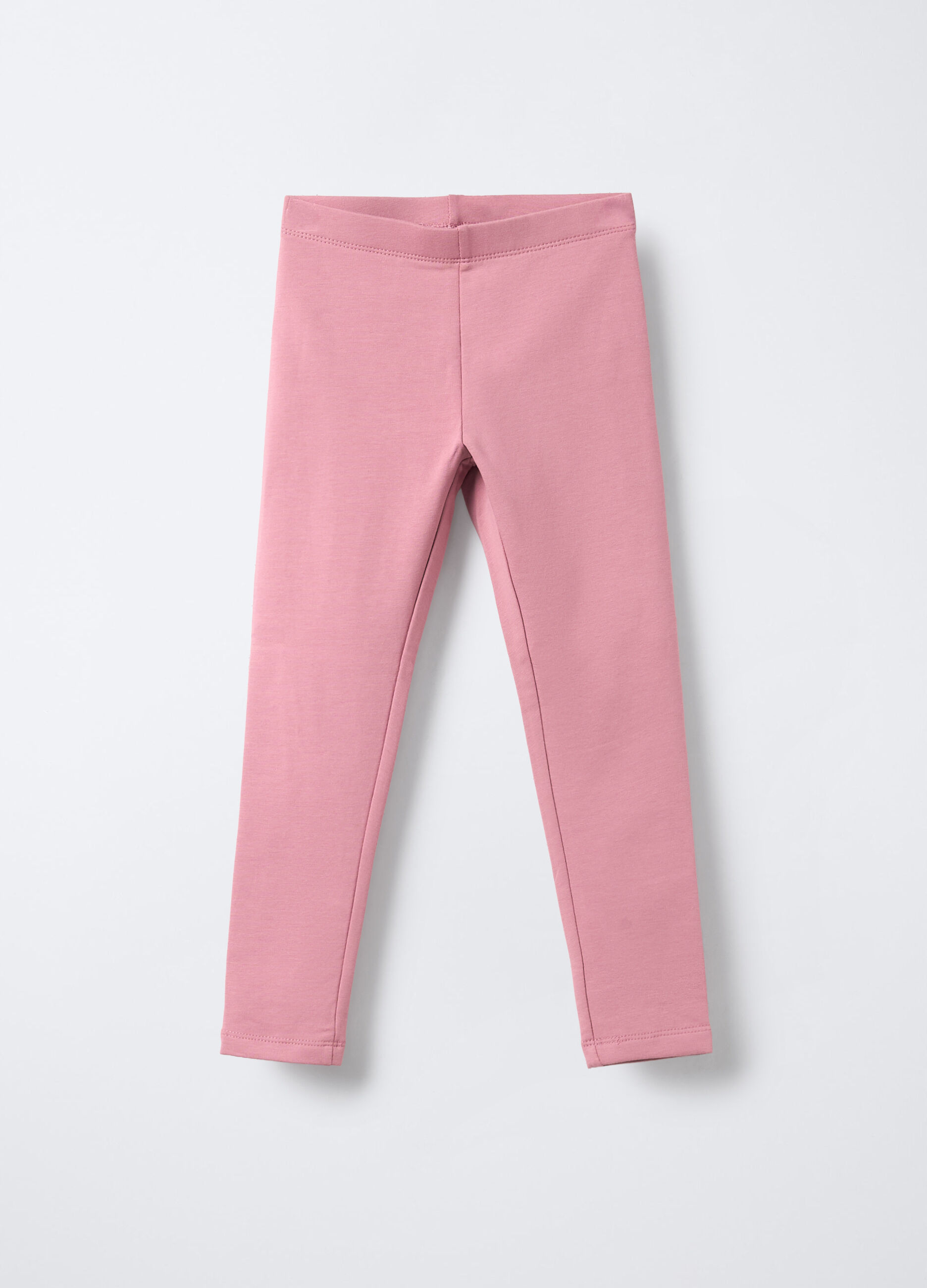 Leggings in cotone garzato stretch Fit Regular bambina_0