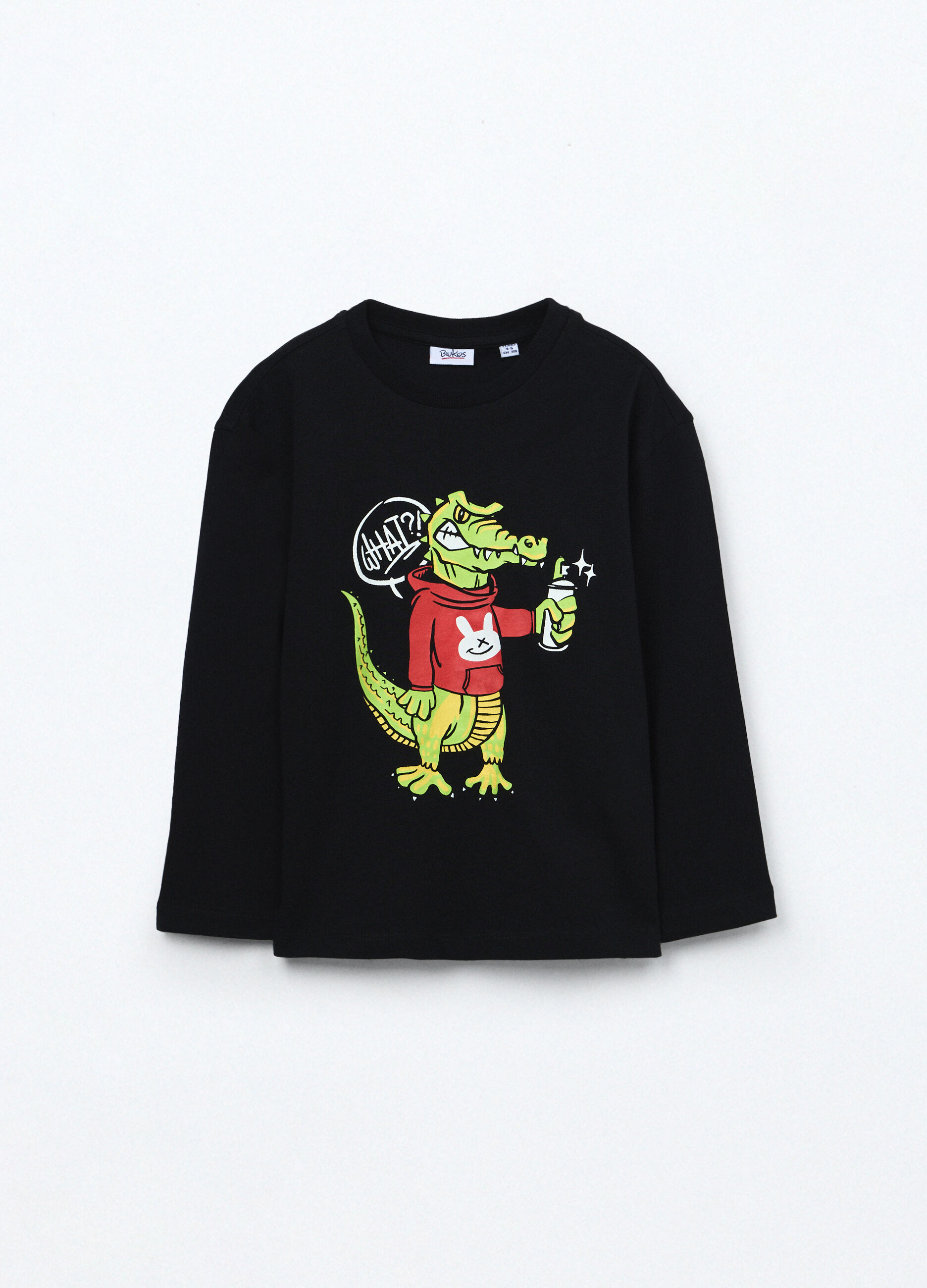 T-shirt a maniche lunghe in puro cotone jersey bambino_0