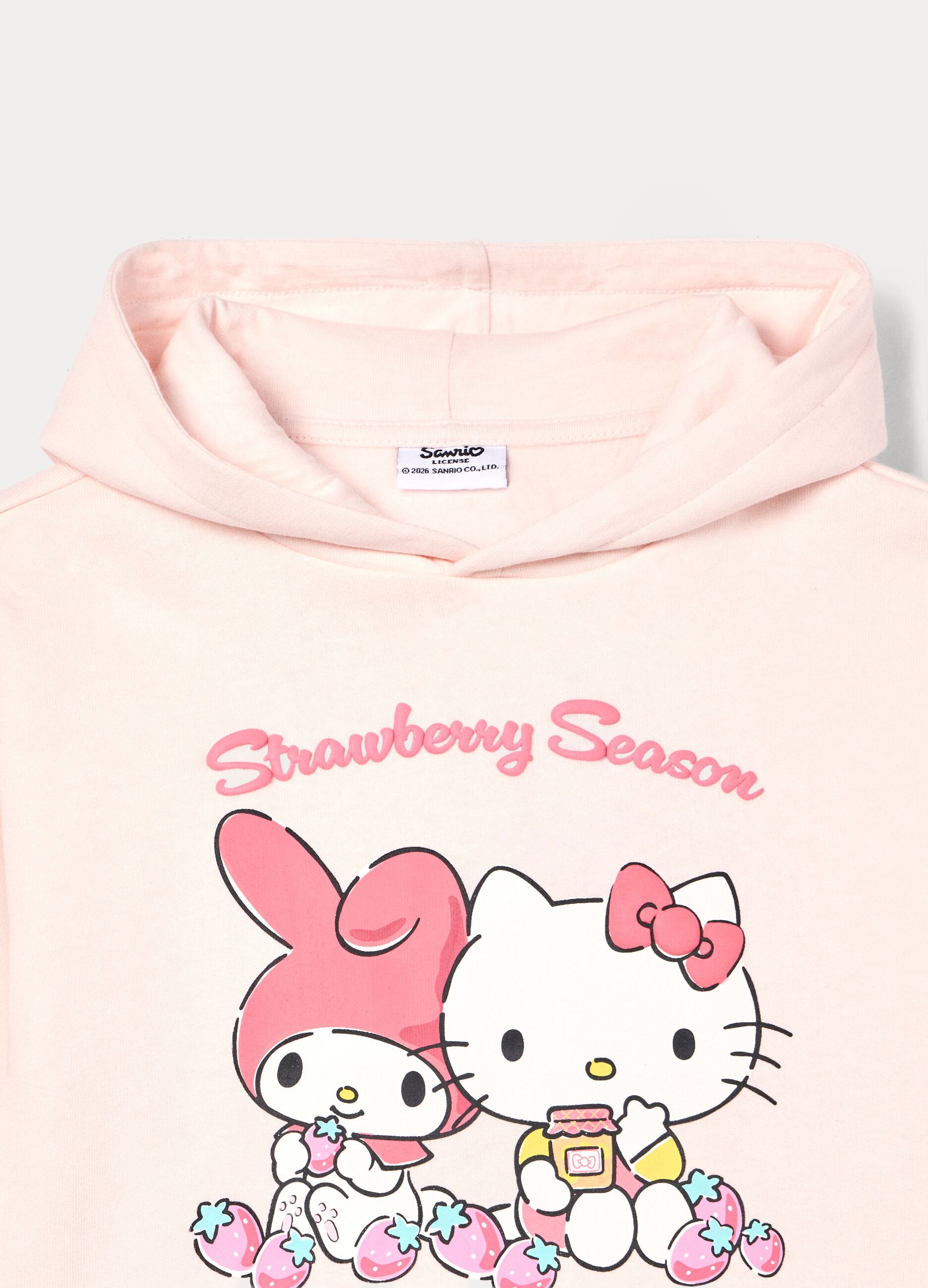 Felpa Hello Kitty con cappuccio misto cotone bambina_2