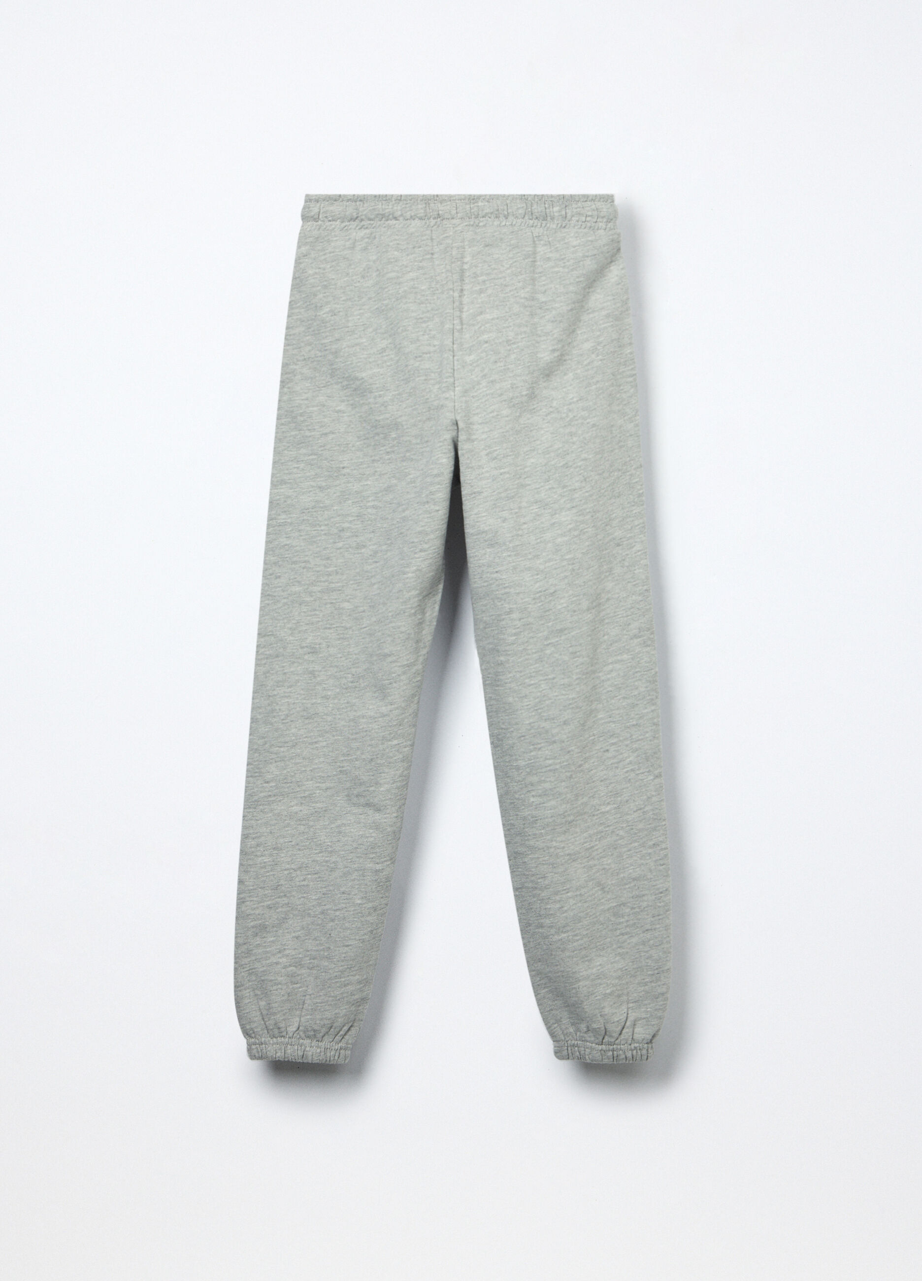 Jogger in french terry di puro cotone bambina_1