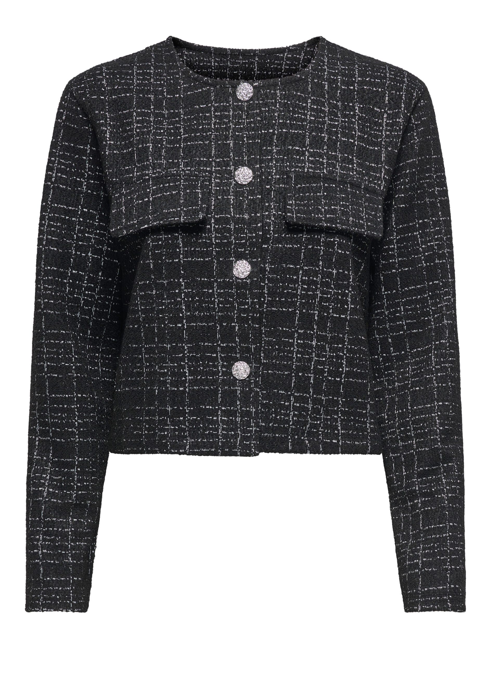 Giacca corta in tweed donna_0