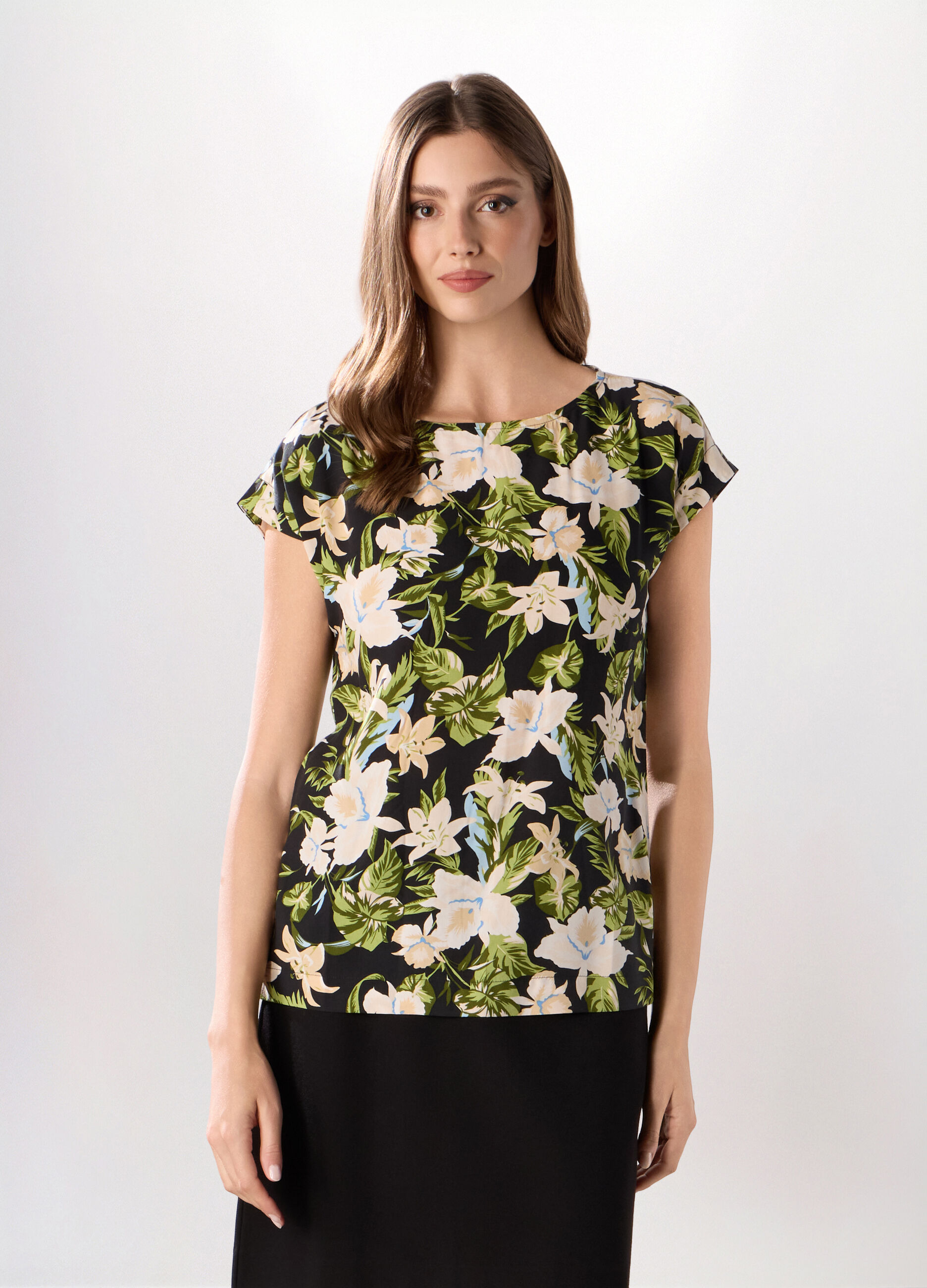 Bluse in pura viscosa donna_0