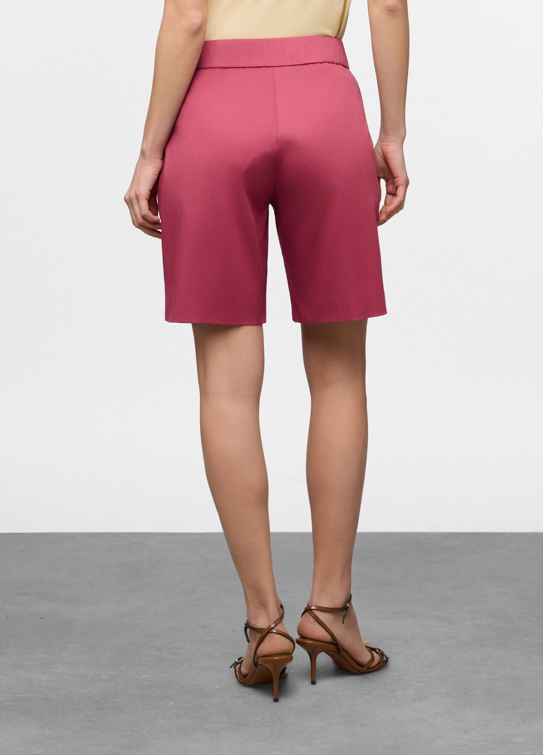 Bermuda Fit Regular satin di cotone stretch donna _1