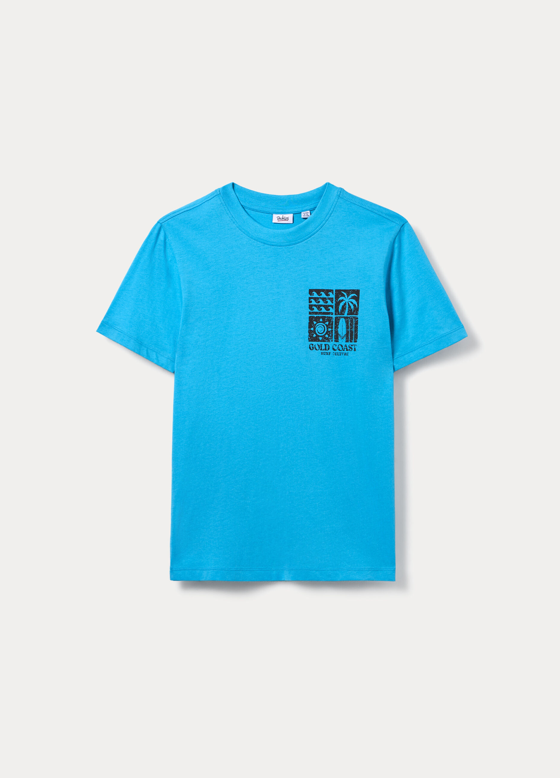T-shirt girocollo in jersey di puro cotone ragazzo_0