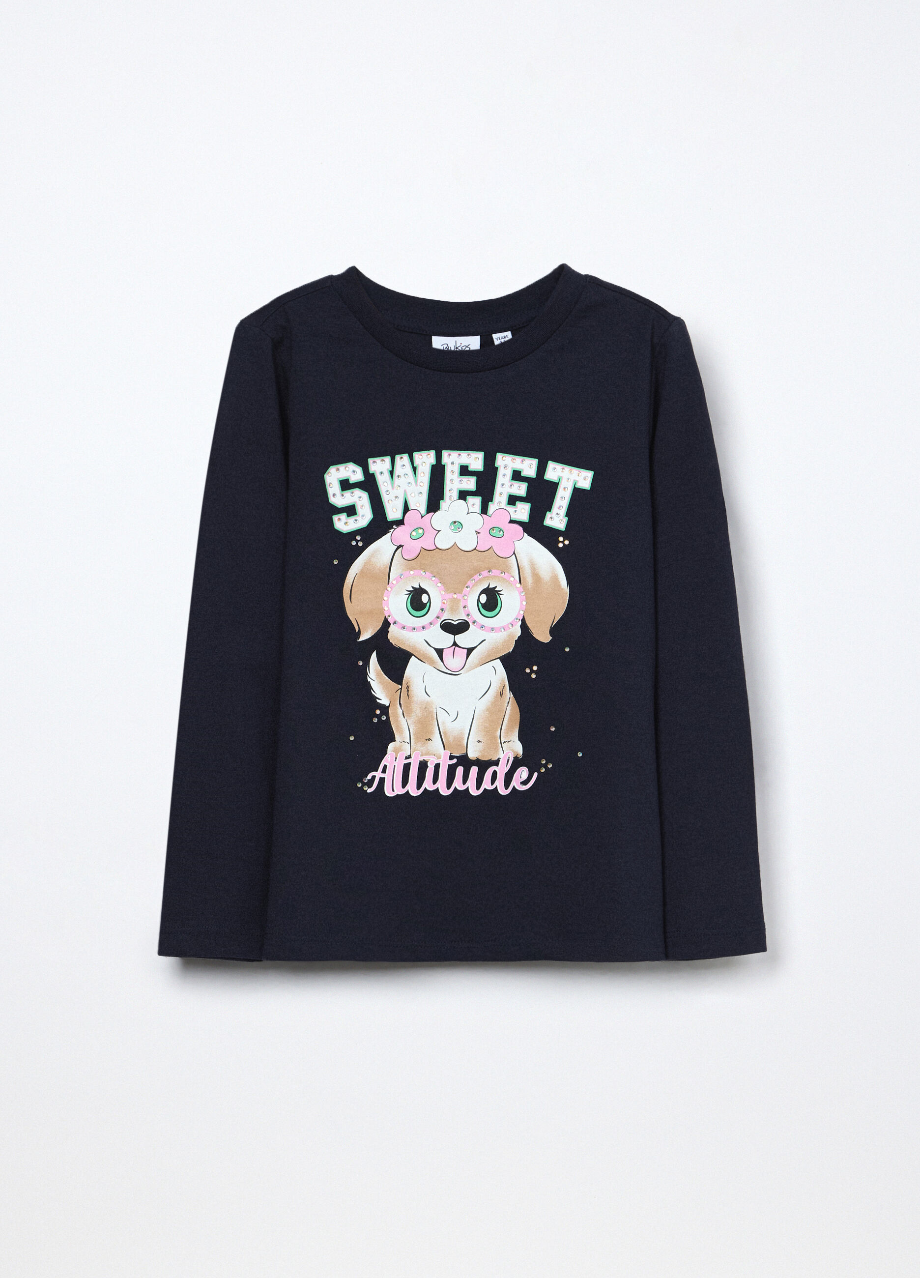 T-shirt in jersey di puro cotone bambina_0