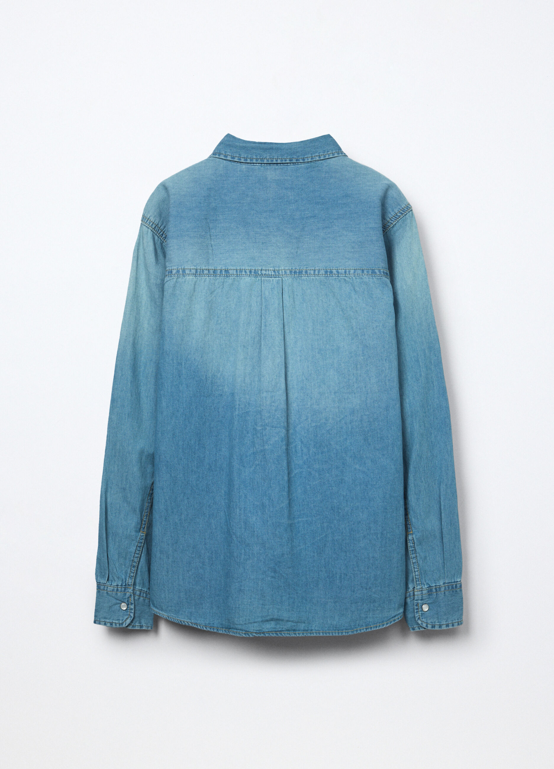 Camicia in jeans di puro cotone ragazzo_1
