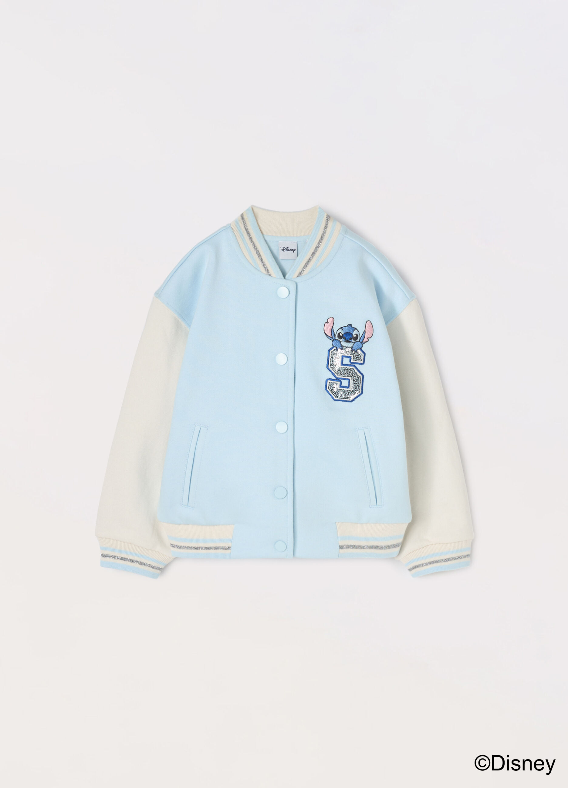 Felpa varsity misto cotone bambina_0