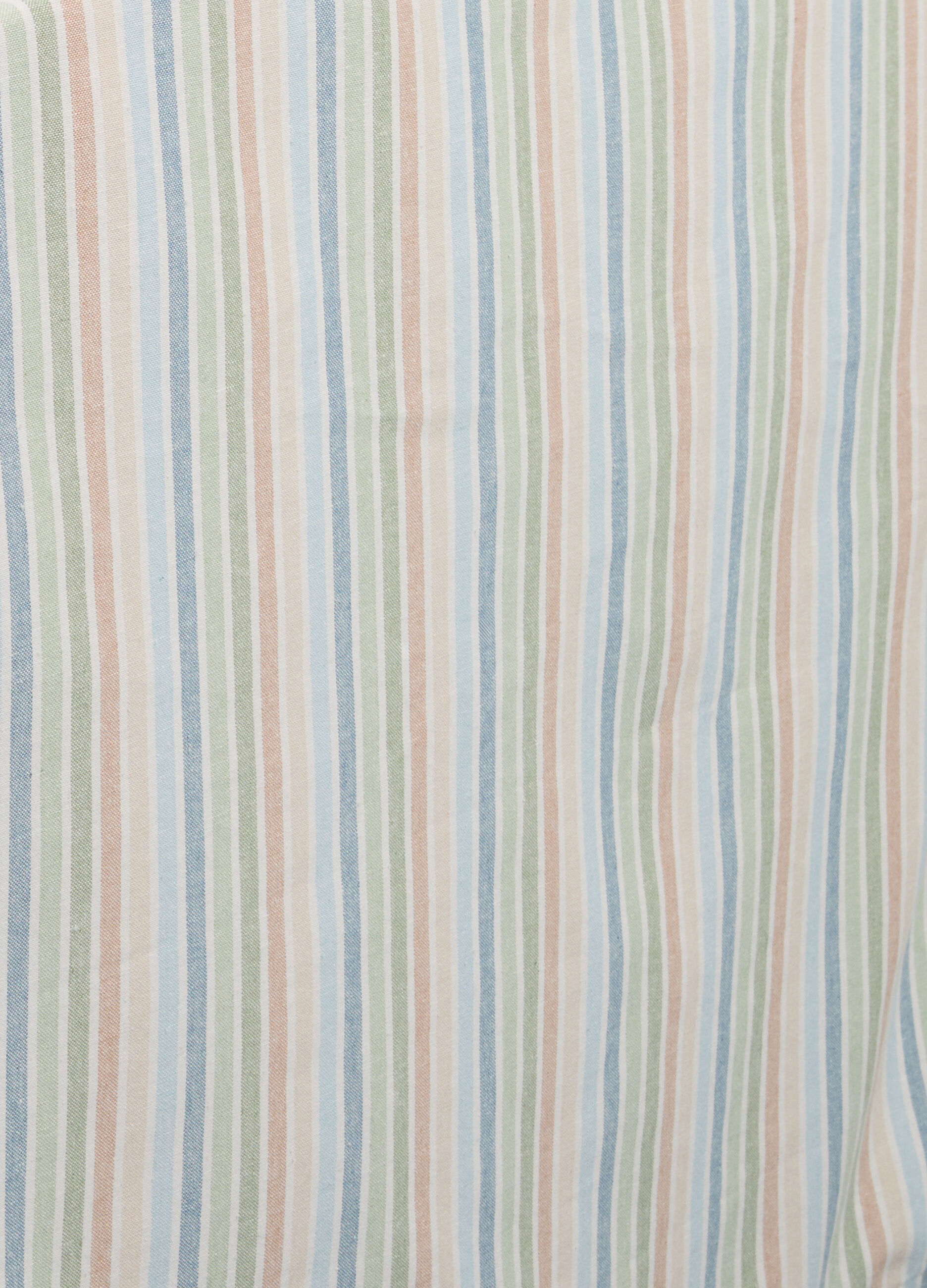 Tovaglia quadrata in puro cotone a righe_1