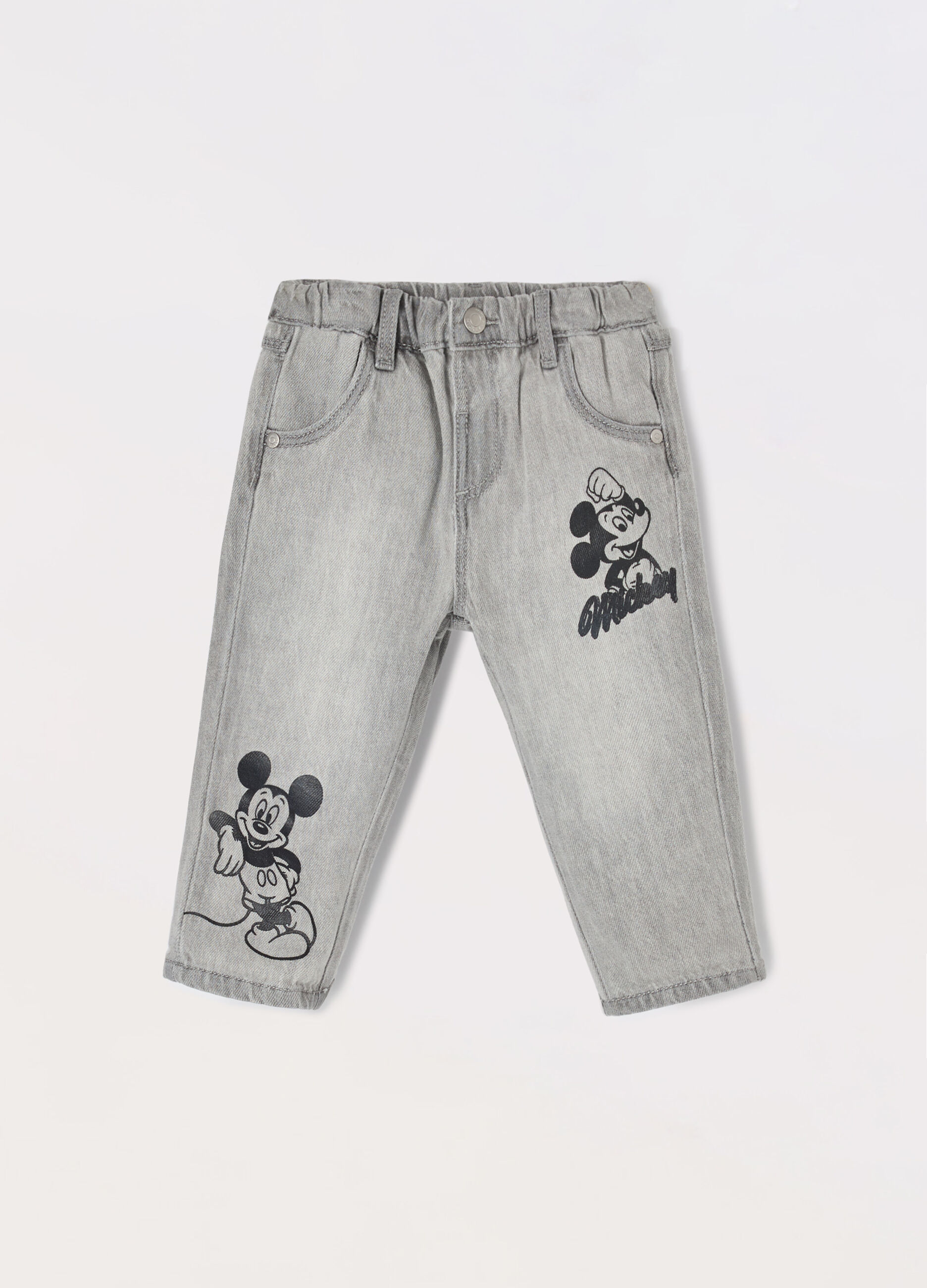 Pantaloni in denim di cotone neonato_0