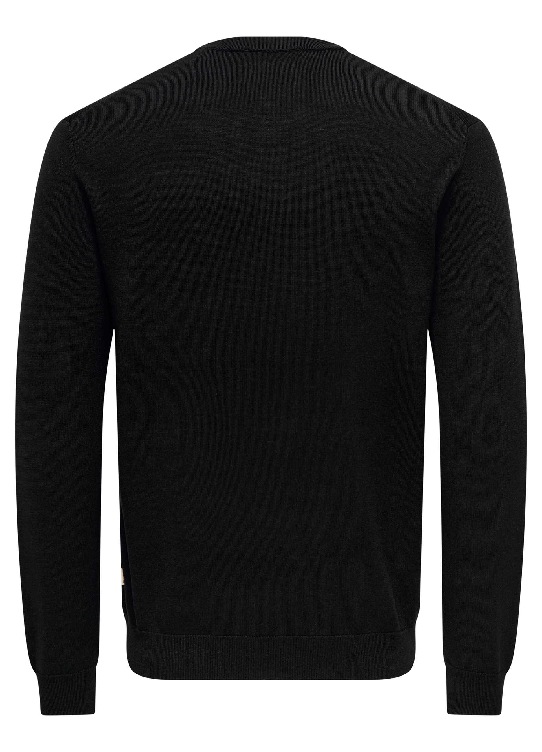 Maglione girocollo a maglia rasata uomo_5