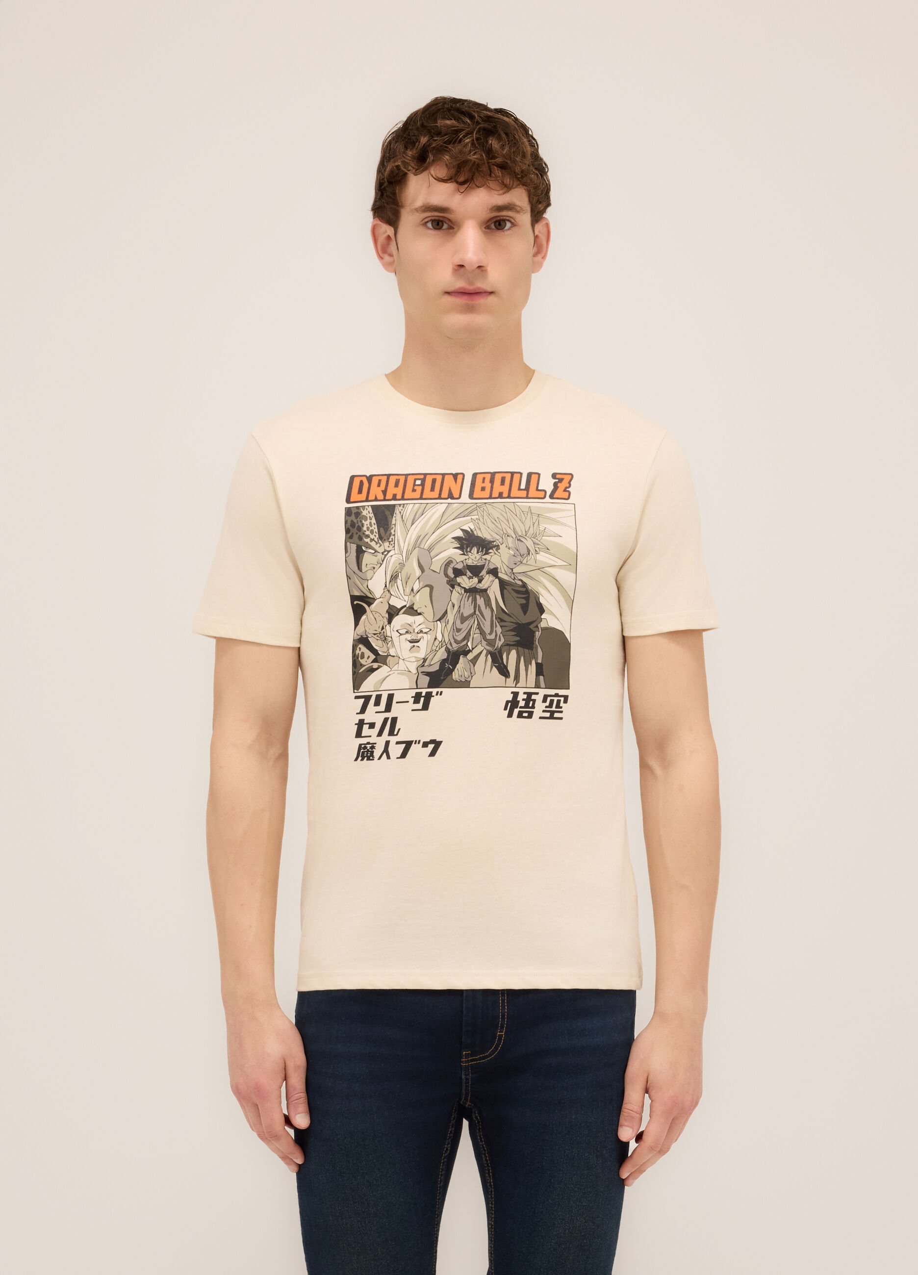 T-shirt girocollo stampa Dragon Ball uomo