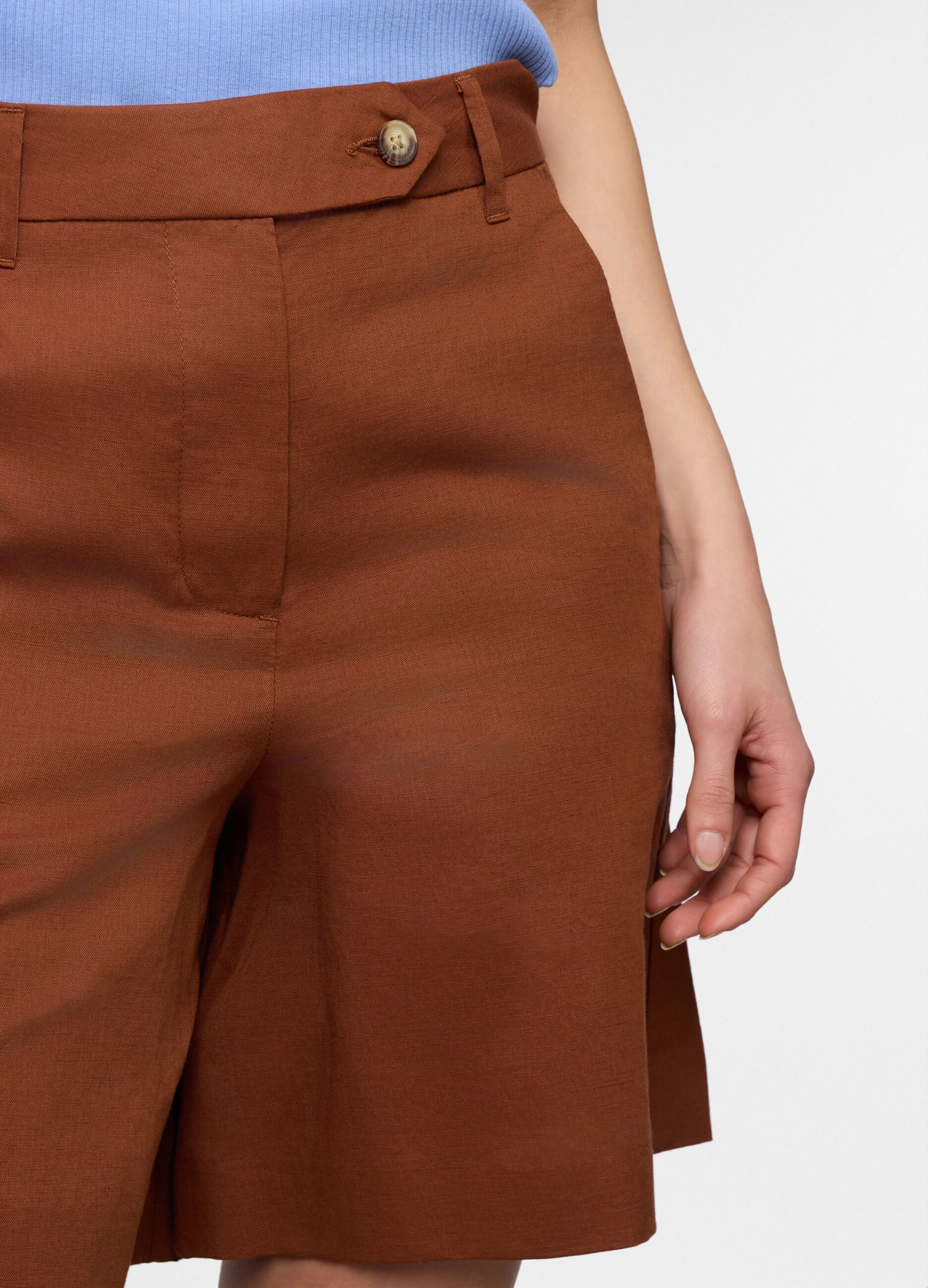Bermuda Fit Straight misto lino donna_2