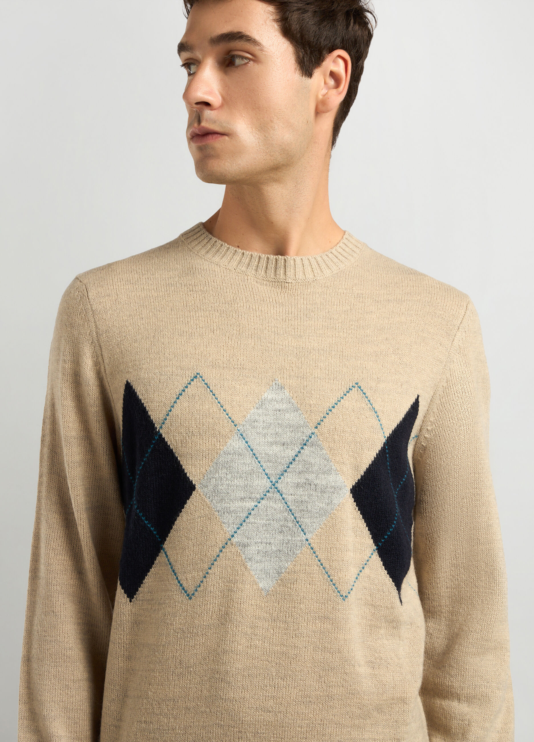 Maglione girocollo maglia rasata uomo_2