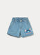 Shorts Stitch in denim di puro cotone bambina_0
