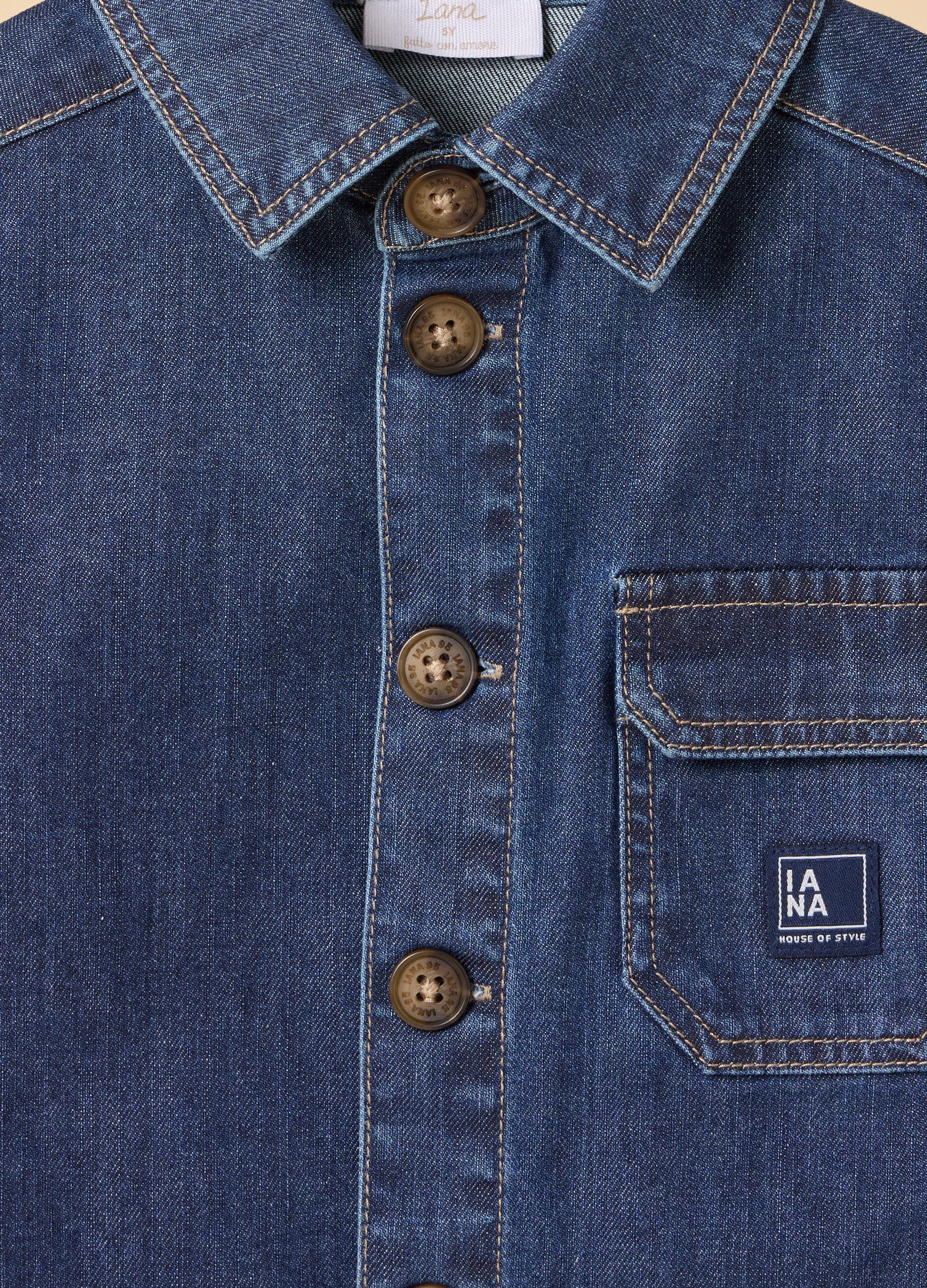 Giacca IANA in denim di puro cotone bambino_1