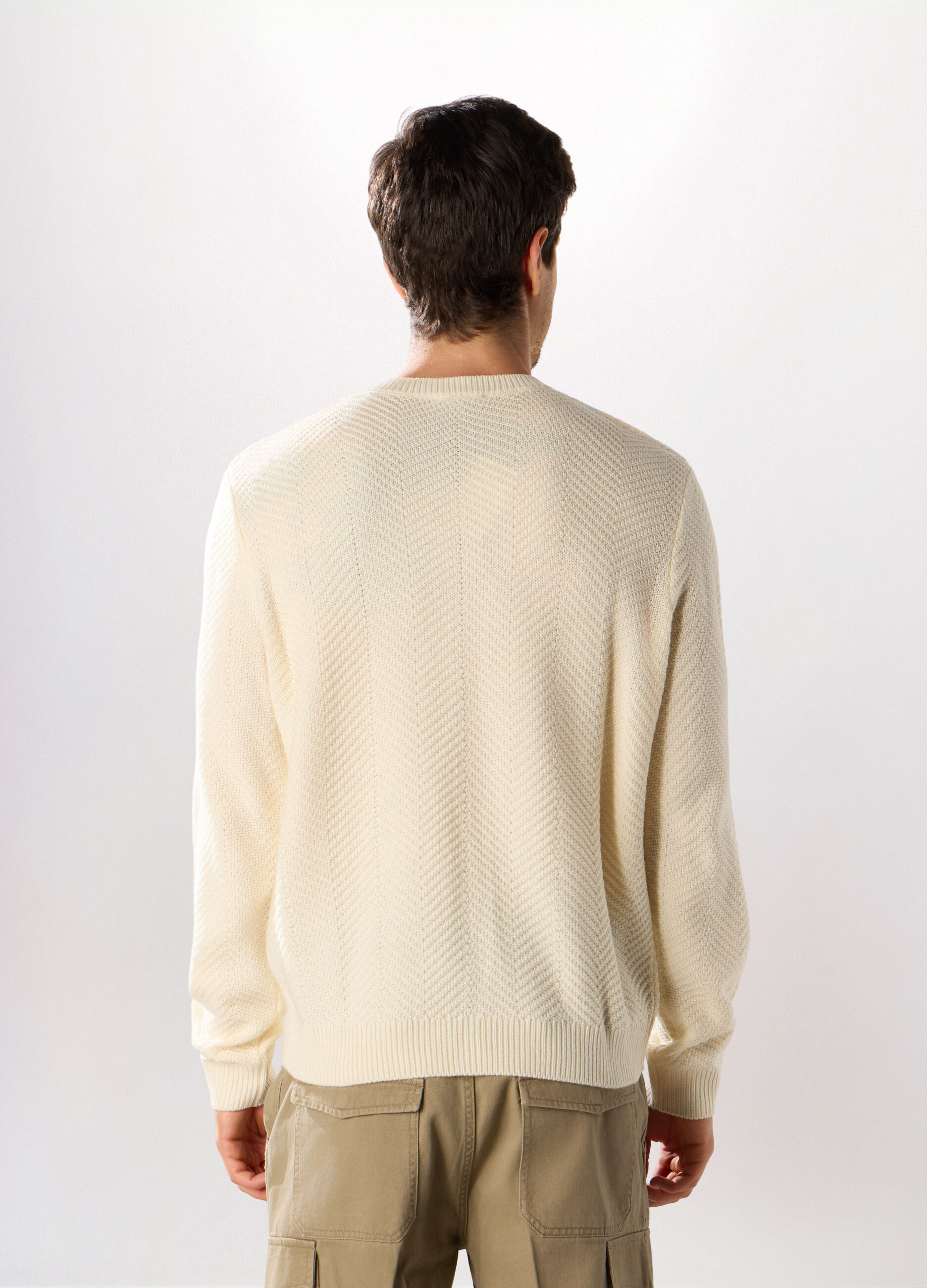 Maglione girocollo chevron uomo_1