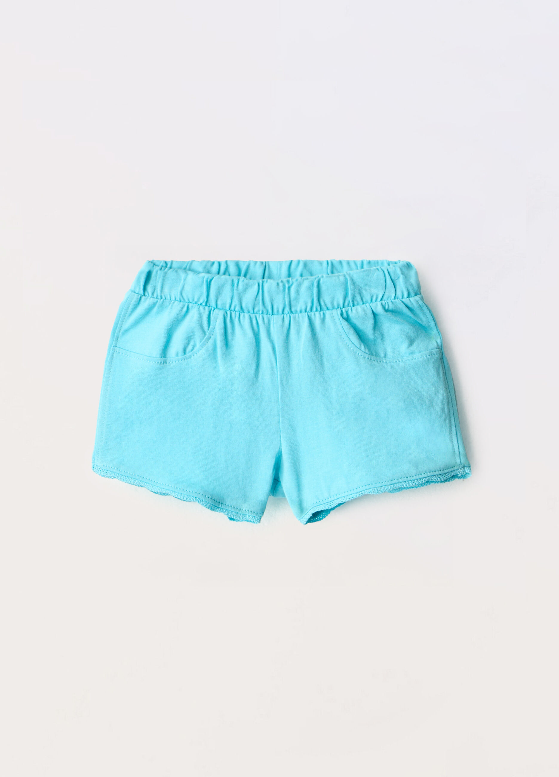 Shorts in jersey di puro cotone neonata_0