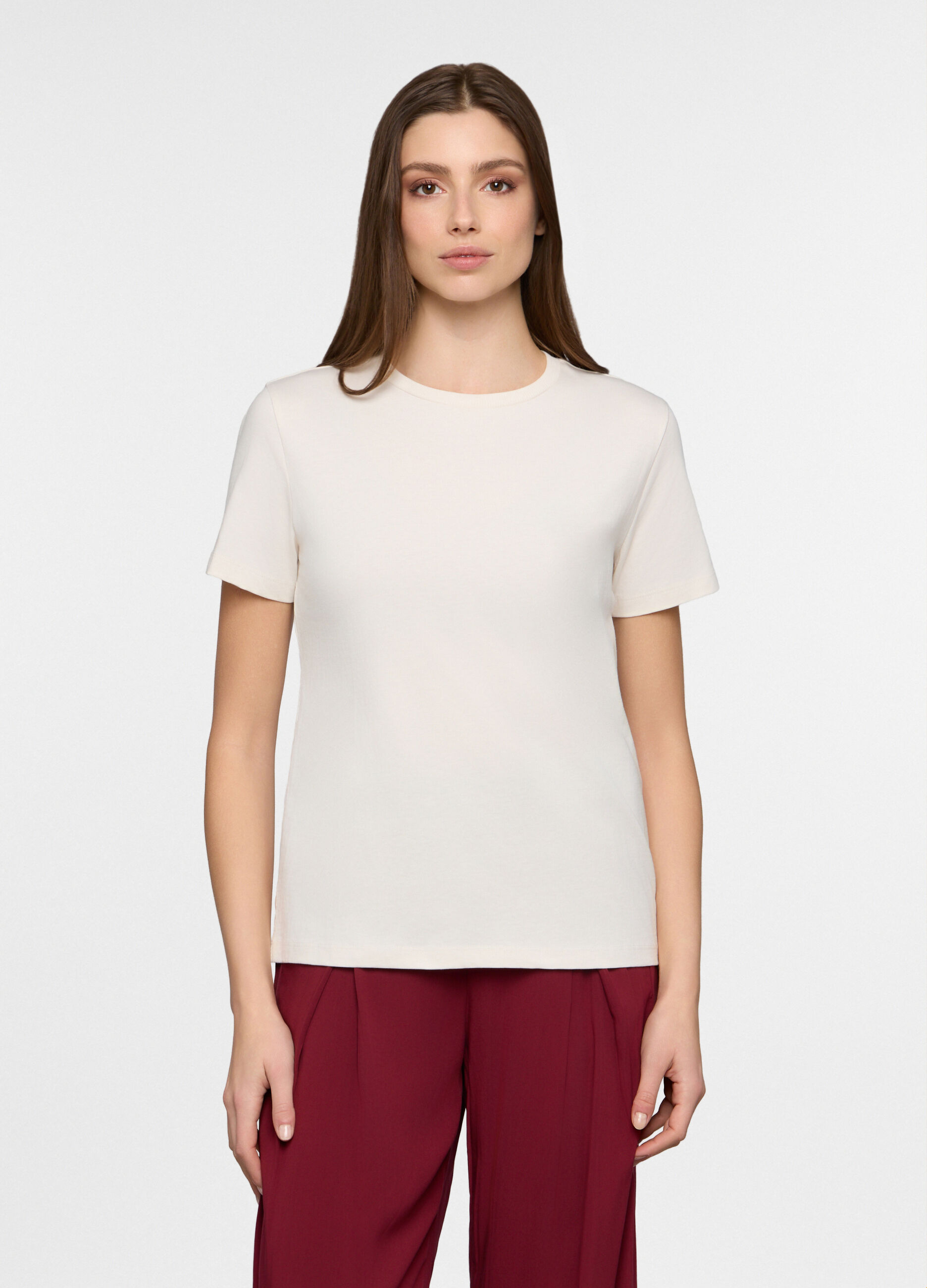 T-shirt girocollo donna _0