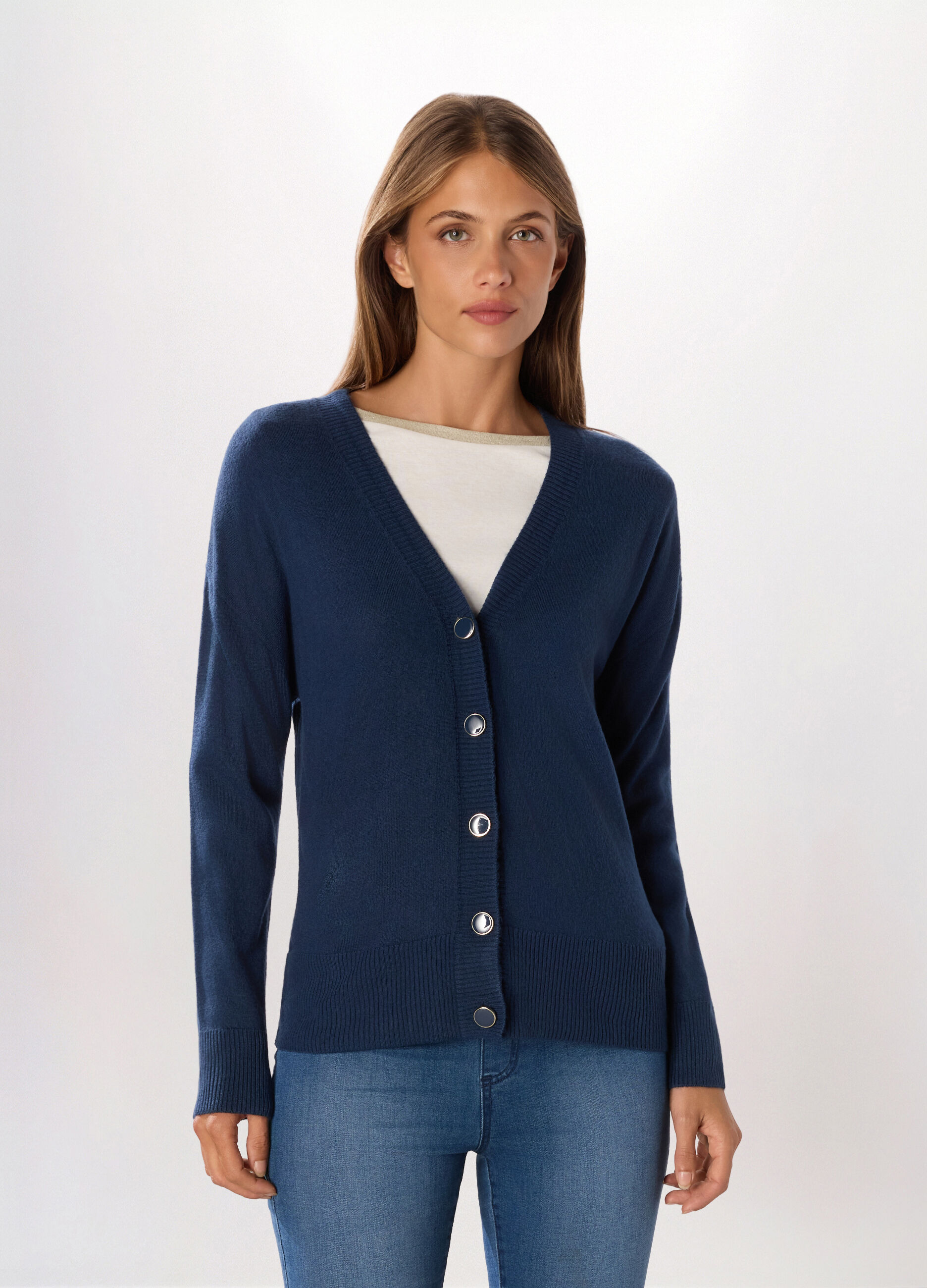 Cardigan con scollo a V donna_0