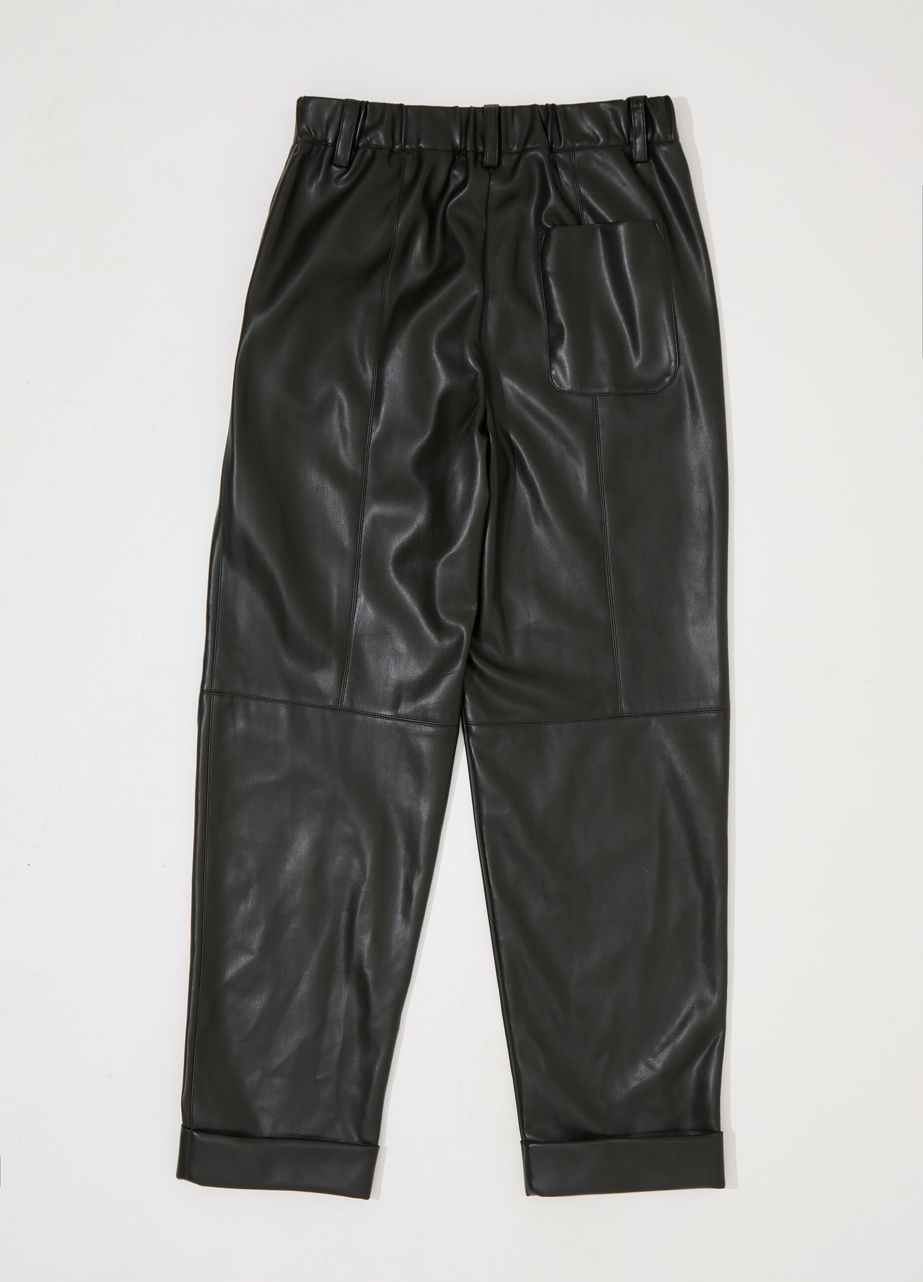 Pantalone balloon in ecopelle donna_5