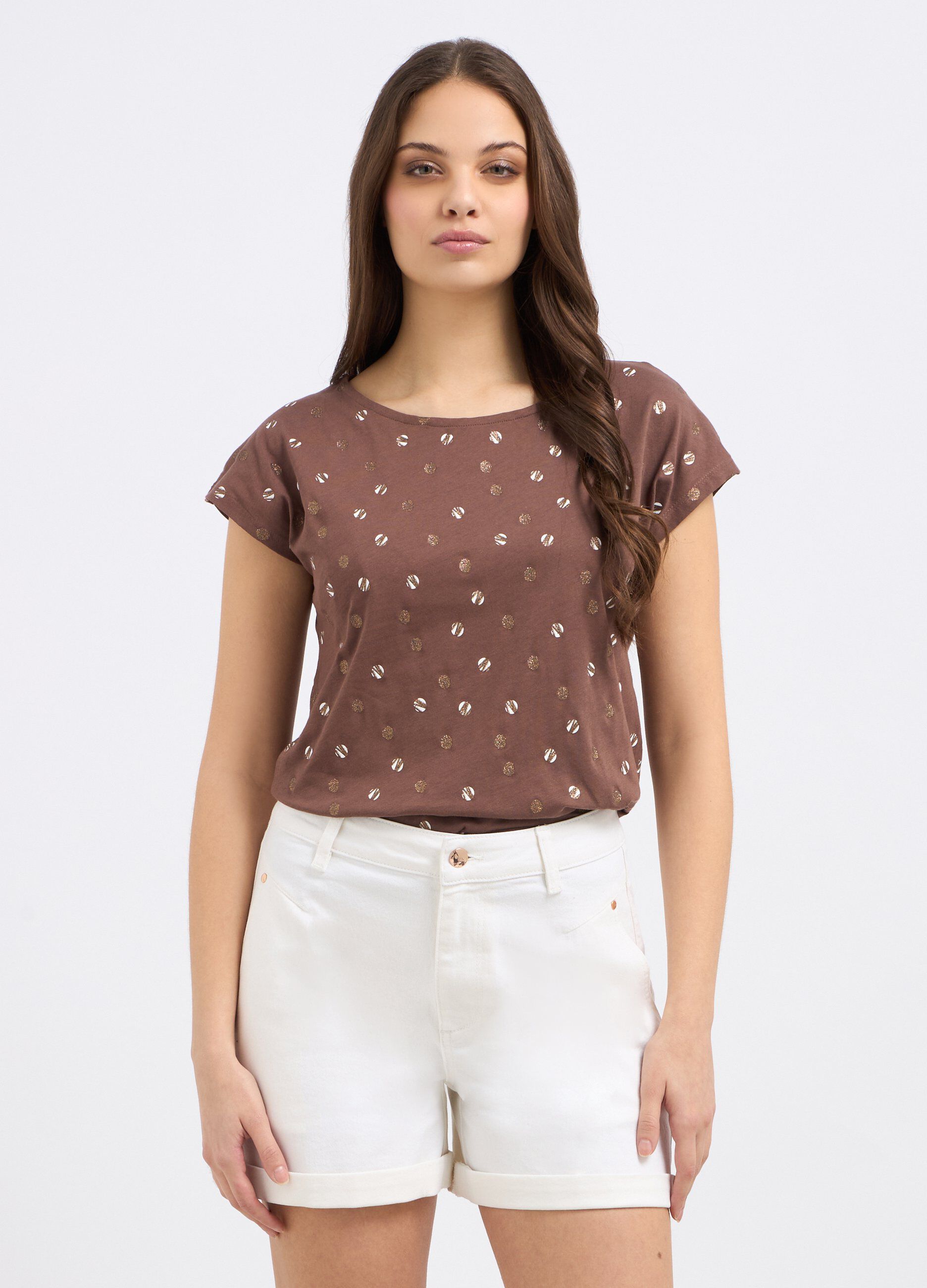 T-shirt in puro cotone donna_0