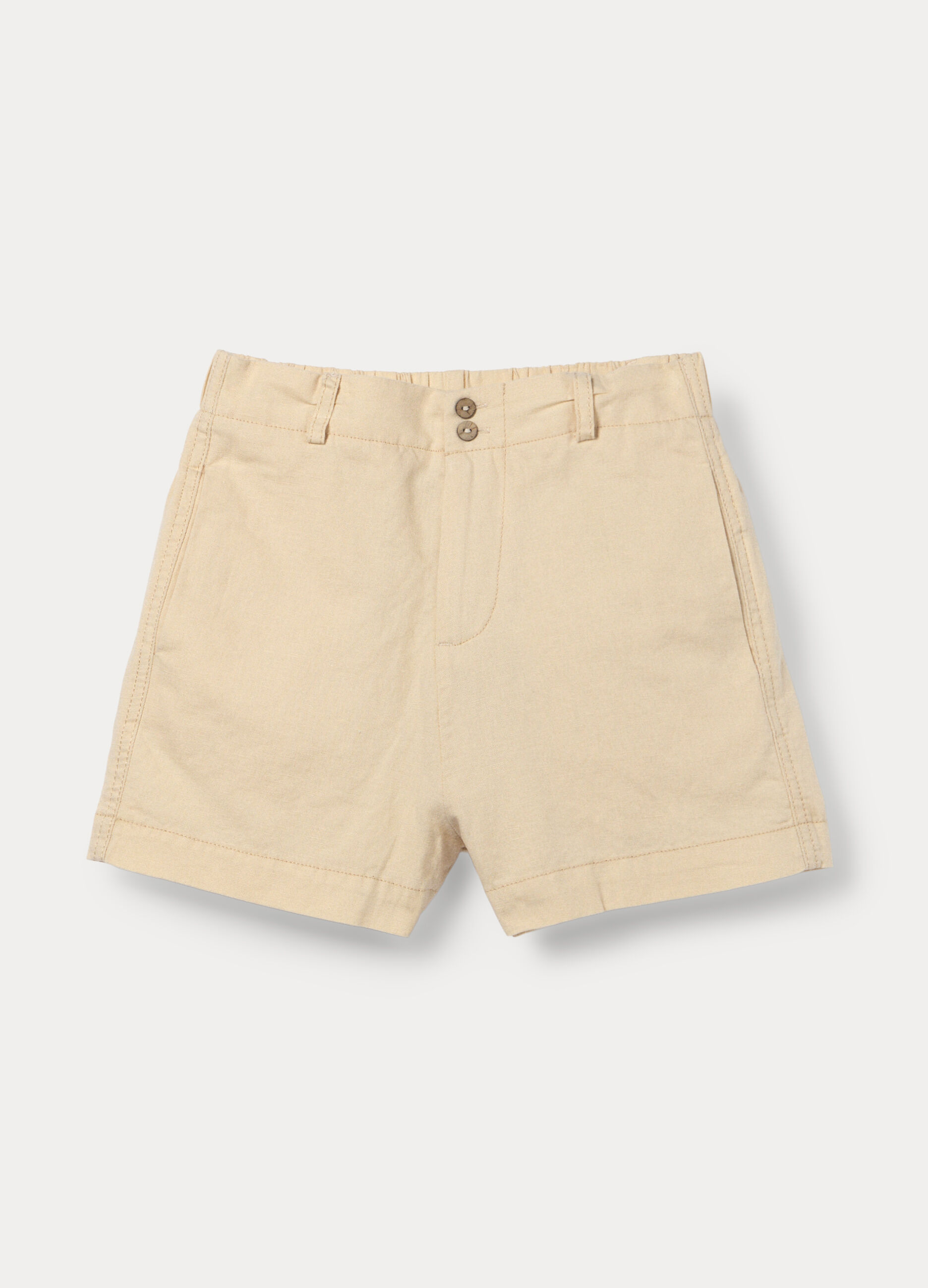 Shorts fit regular misto lino ragazza_0