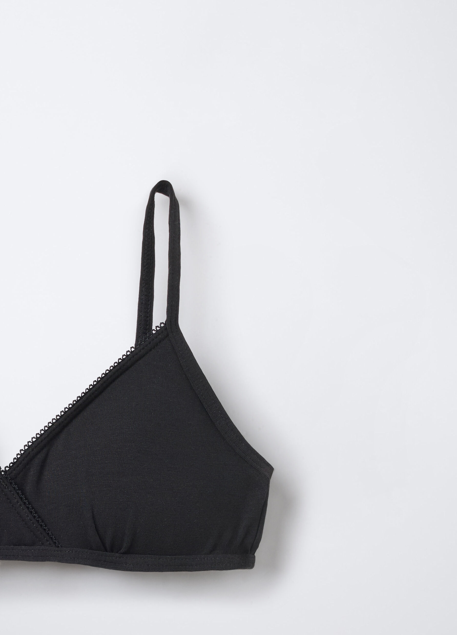 Reggiseno a triangolo in jersey di cotone stretch ragazza_2