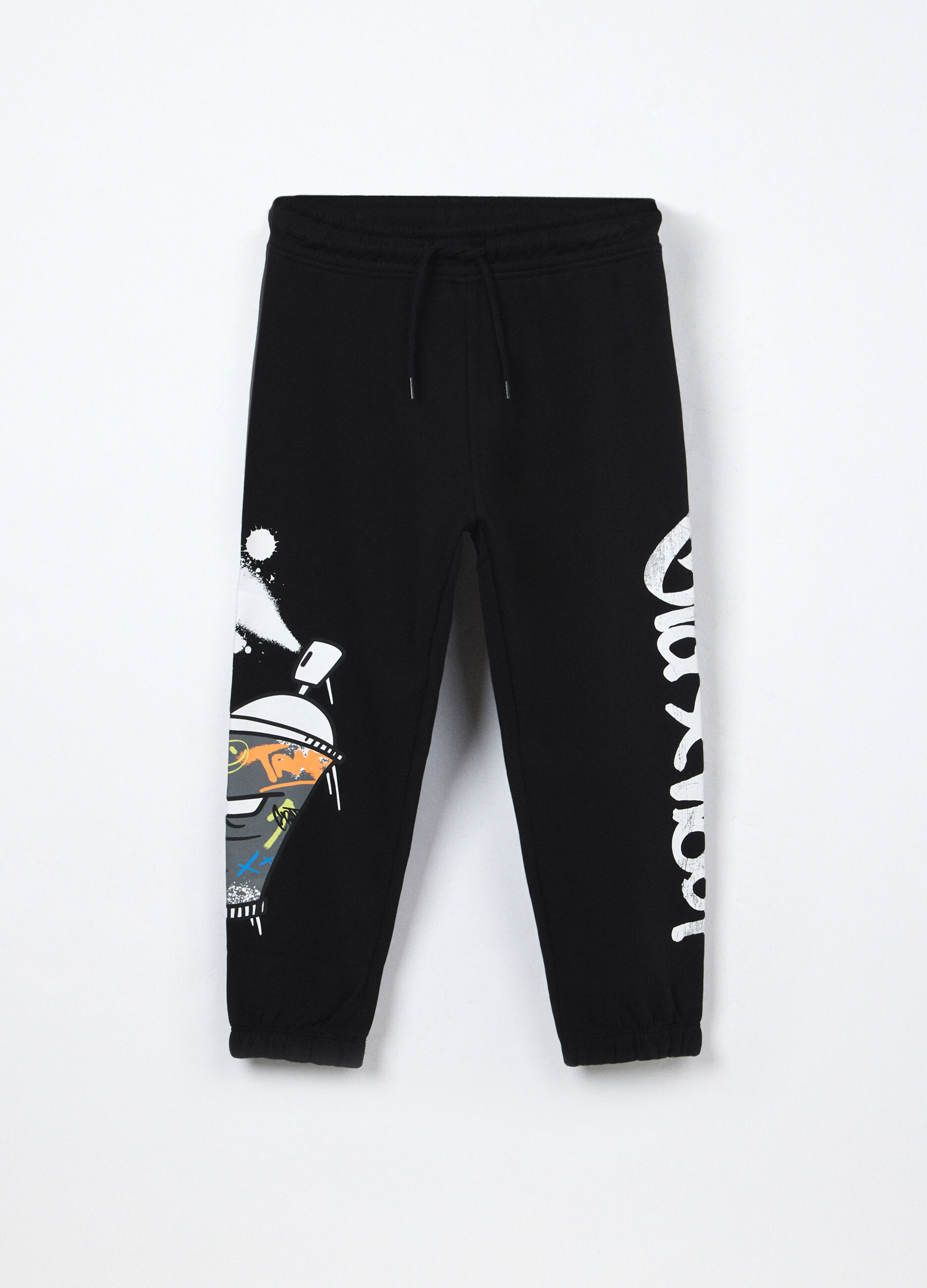 Jogger in french terry di puro cotone bambino_0